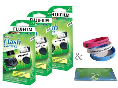 Foto 1 | Cámara Desechable Fujifilm Quicksnap Flash 400 De 35 Mm (paquete De 3) - Venta Internacional.