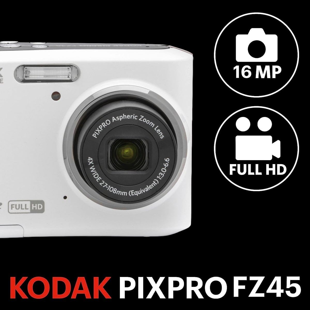 Foto 5 | Cámara Digital Kodak Pixpro Fz45 Friendly Zoom 16 Mp Full Hd - Venta Internacional.