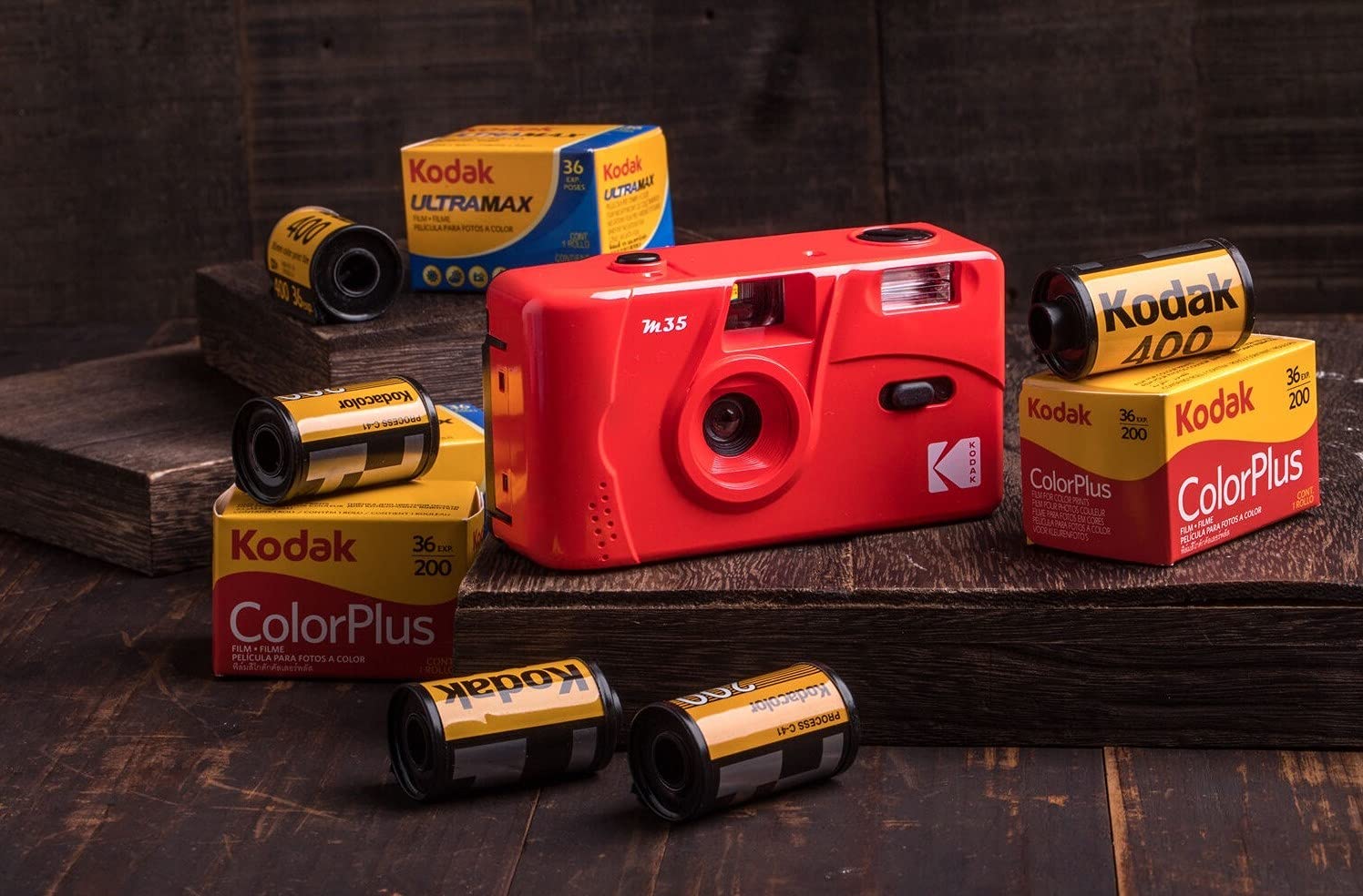 Foto 7 | Cámara De Cine Kodak M35 Reutilizable Con Flash, Película Flame Scarlet De 35 Mm - Venta Internacional.