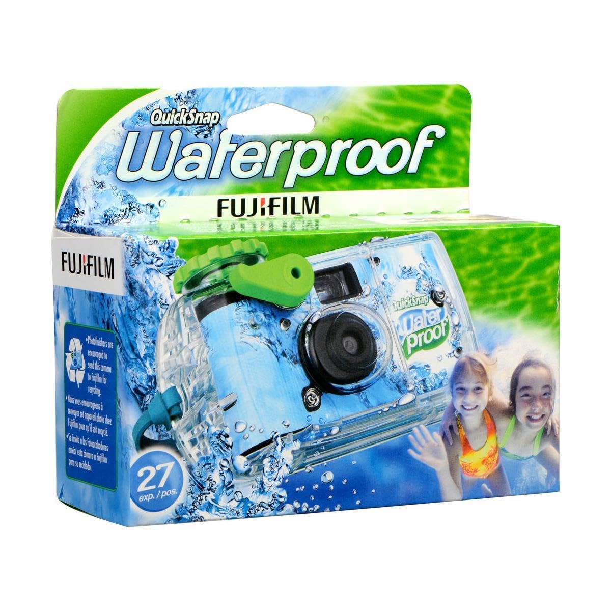 Cámara Fujifilm Quicksnap De Un Solo Uso, Resistente Al Agua, 27 Exposiciones - Venta Internacional.