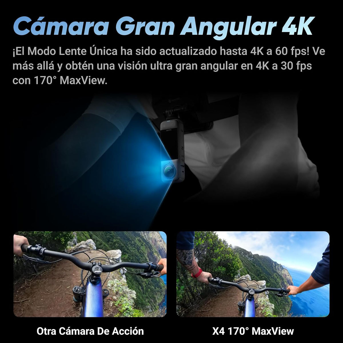 Foto 9 pulgar | Cámara De Acción Insta360 X4 Impermeable 8k Con Estabilización