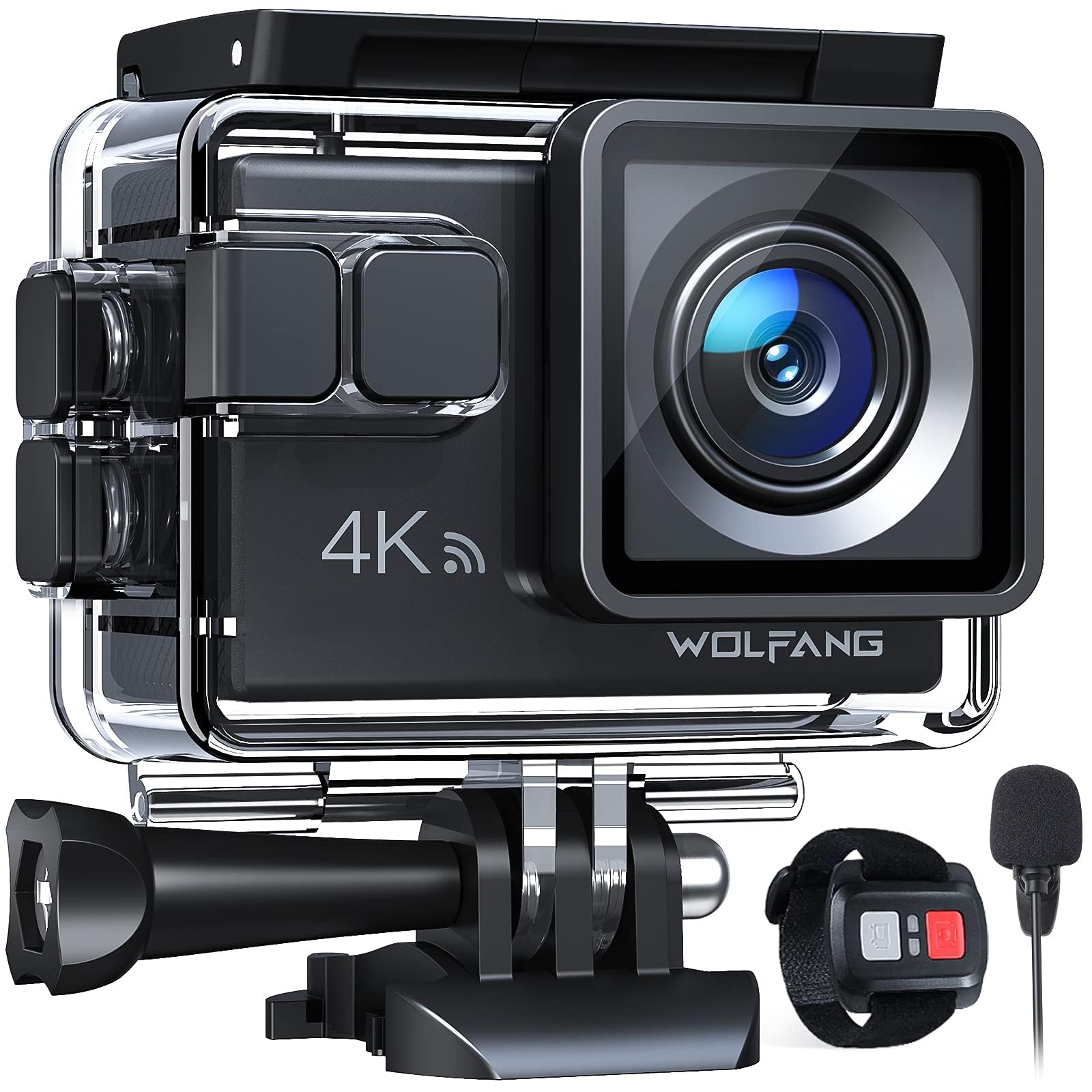 Foto 1 | Cámara de Acción Wolfang Ga100 4k 20mp Impermeable 40 m con Micrófono - Venta Internacional
