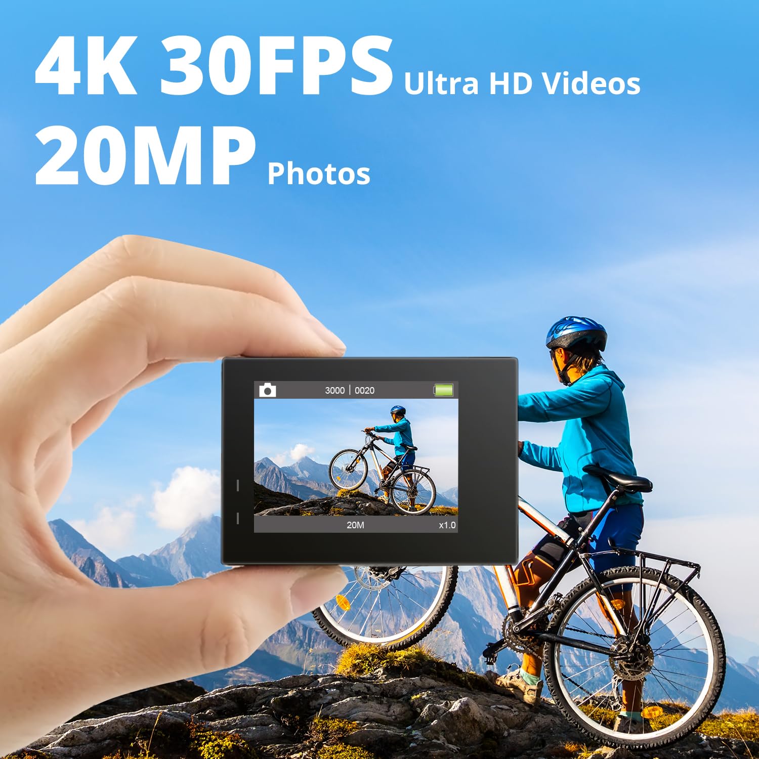 Foto 3 pulgar | Cámara De Acción Akaso Brave 4 4k, 30 Fps, 20 Mp, Wifi Con Eis, 40 M, Resistente Al Agua - Venta Internacional.