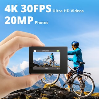Foto 2 | Cámara De Acción Akaso Brave 4 4k, 30 Fps, 20 Mp, Wifi Con Eis, 40 M, Resistente Al Agua - Venta Internacional.