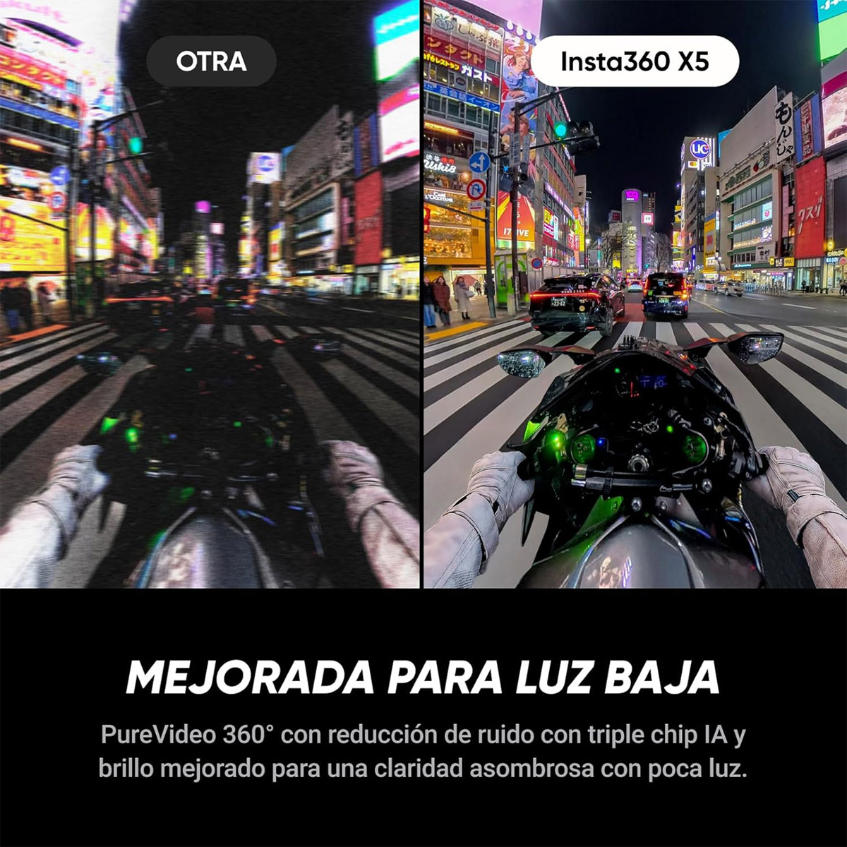 Foto 4 pulgar | Cámara De Acción Insta360 X5 Standard Bundle 8k 360° Impermeable
