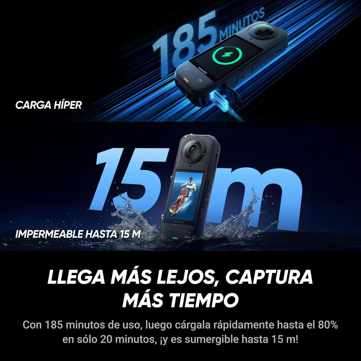 Foto 9 pulgar | Cámara De Acción Insta360 X5 Standard Bundle 8k 360° Impermeable