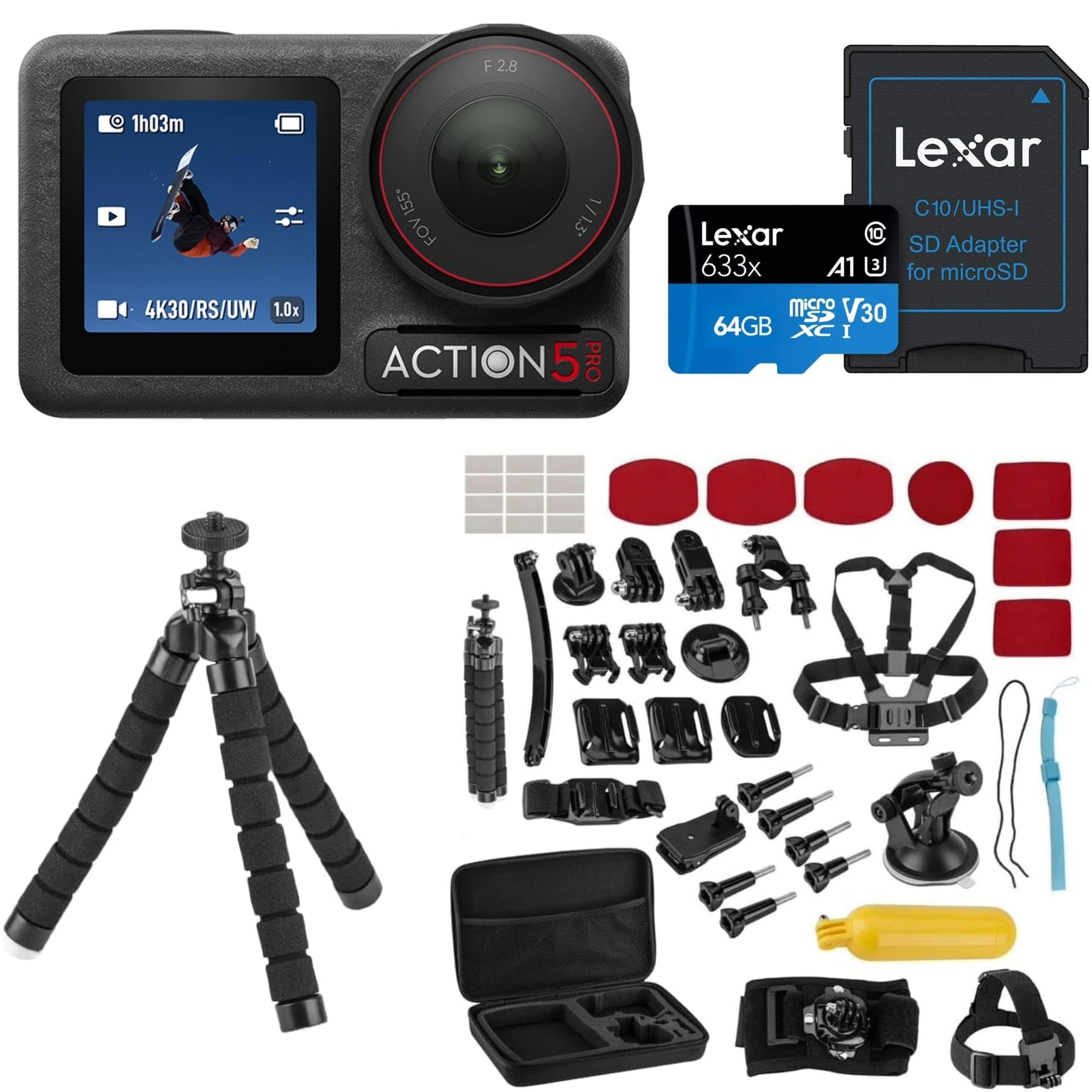 Cámara Impermeable Dji Osmo Action 5 Pro 4k Con Kit Deportivo - Venta Internacional.