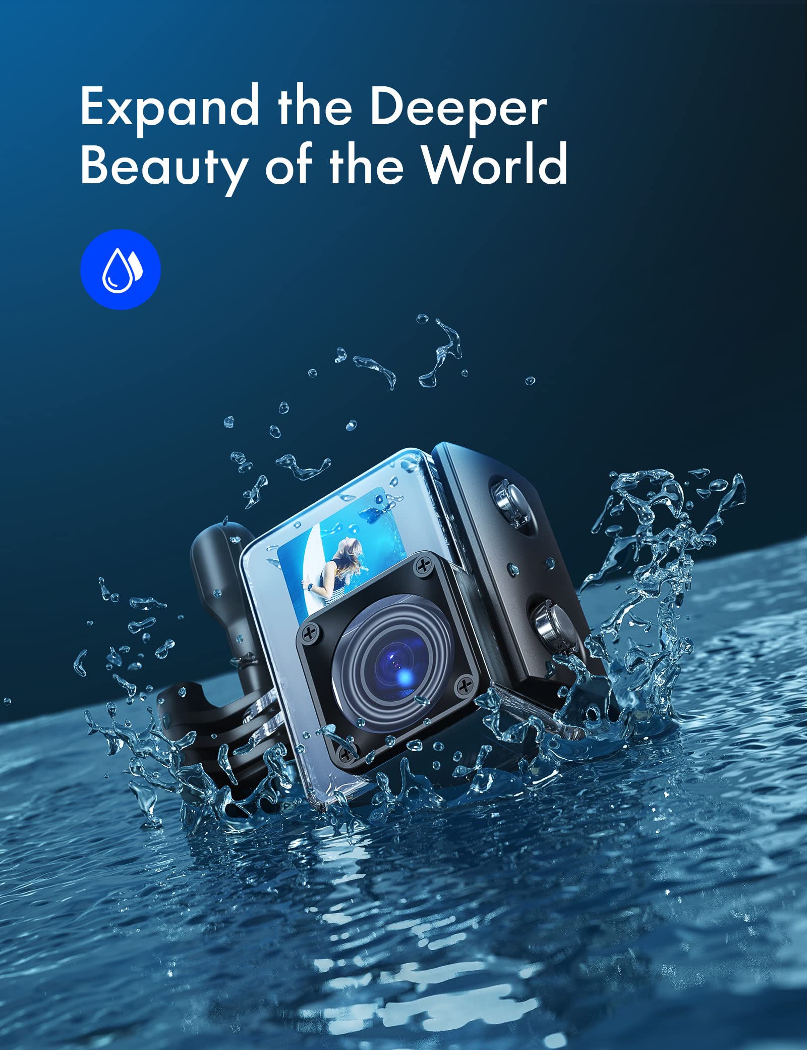Foto 4 pulgar | Cámara De Acción Wolfang Ga200, 24 Mp, 4k, 40 M, Impermeable, Para Esnórquel - Venta Internacional.