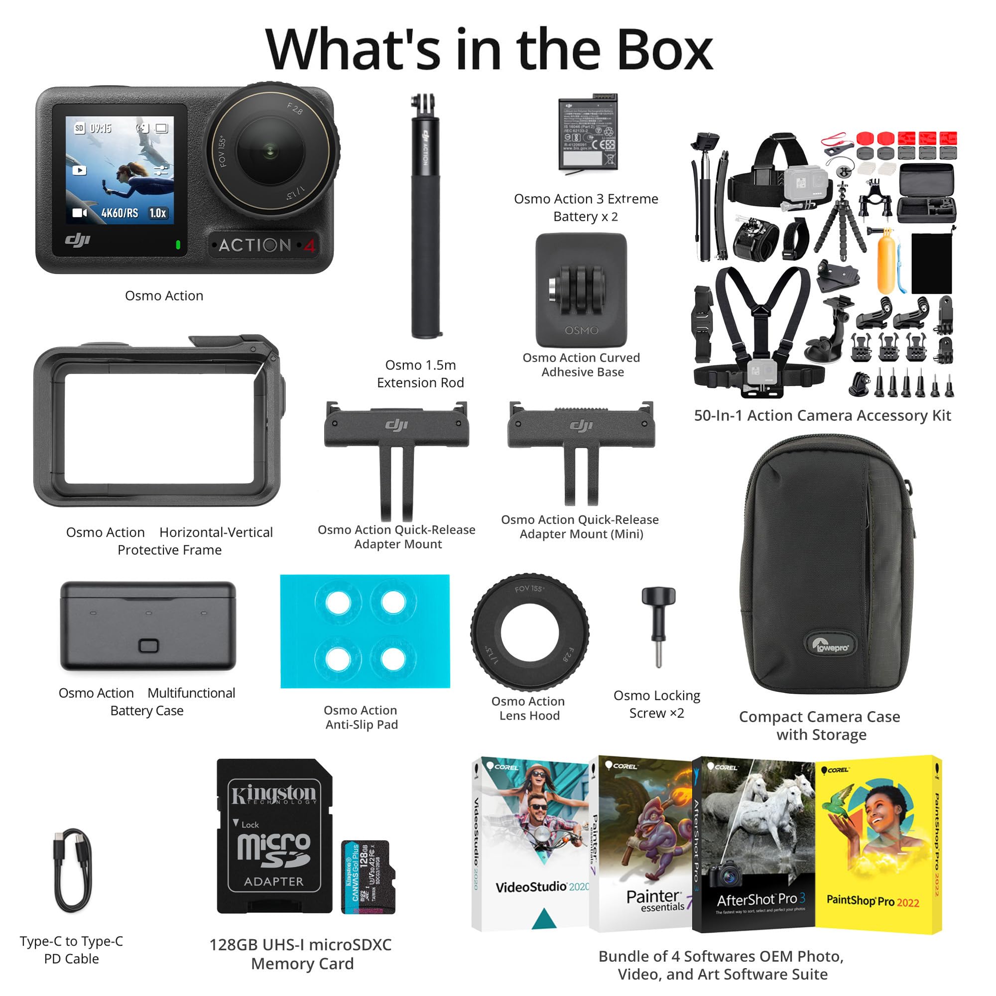 Foto 7 pulgar | Cámara Dji Osmo Action 4 Adventure Combo Con Kit De 50 Accesorios - Venta Internacional.