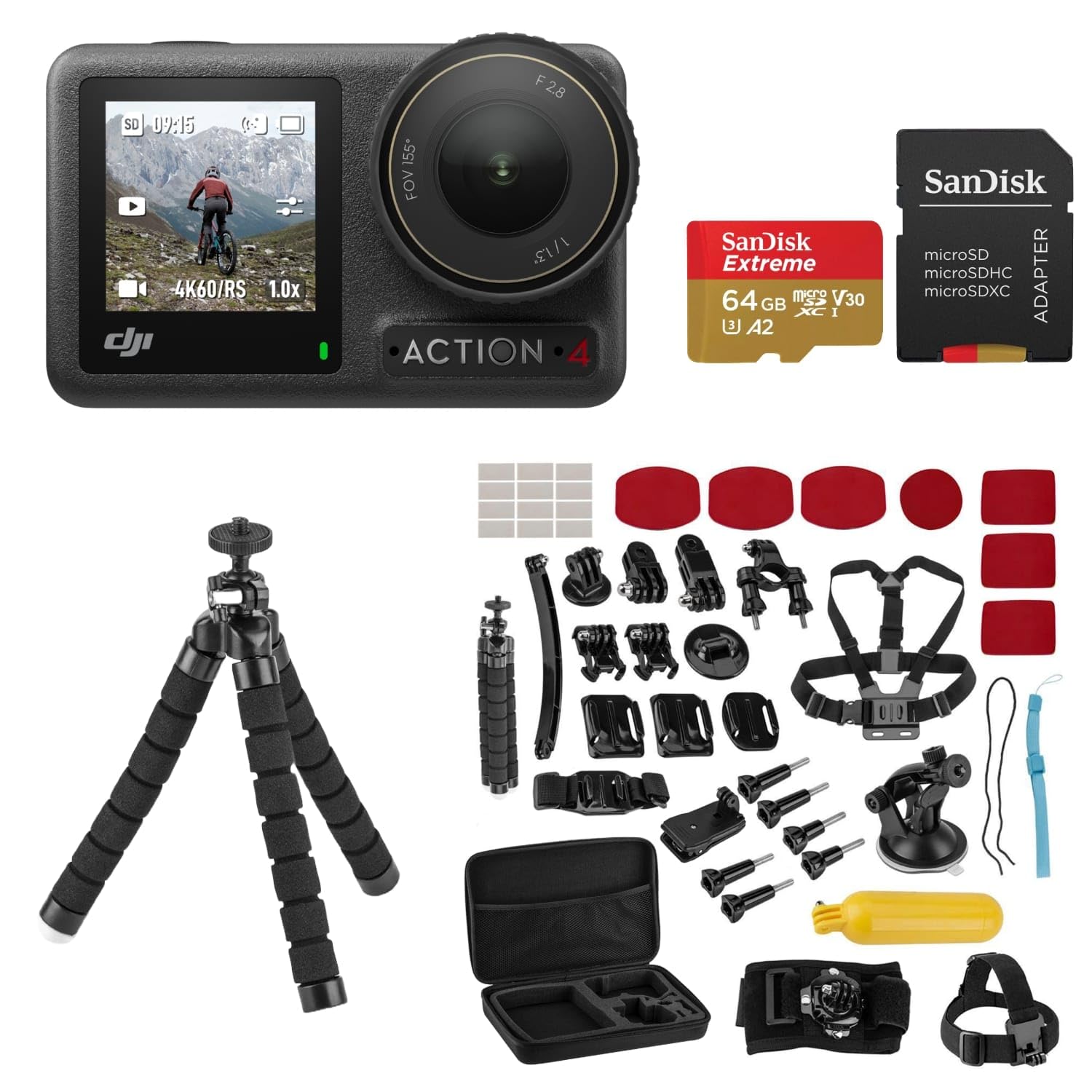 Foto 2 pulgar | Cámara Dji Osmo Action 4 Standard Combo Con Tarjeta Microsd De 64 Gb - Venta Internacional.