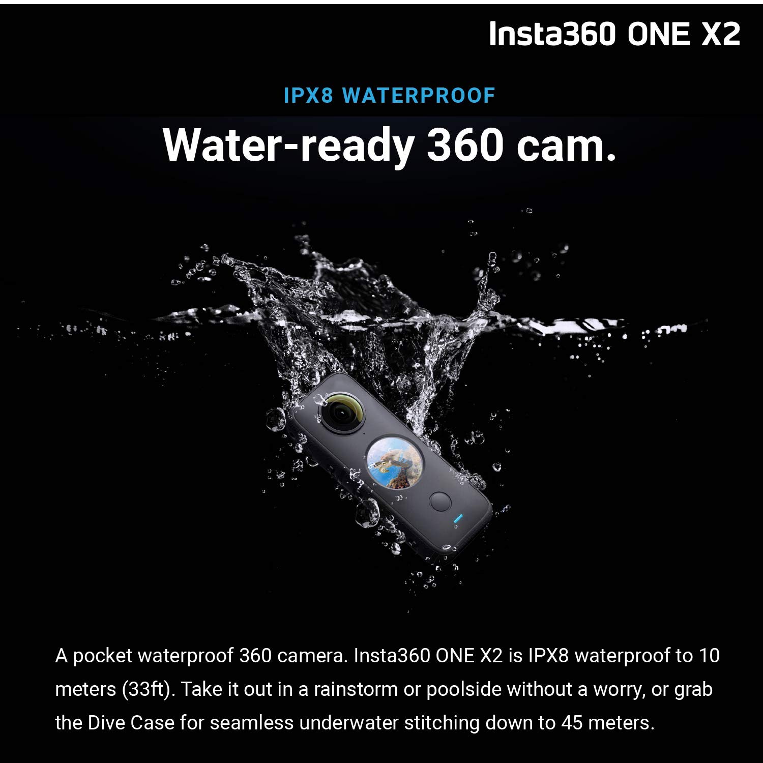 Foto 8 pulgar | Cámara 360 Insta360 One X2 Con Pantalla Táctil 5.7k30, Vídeo De 18 Mp - Venta Internacional.