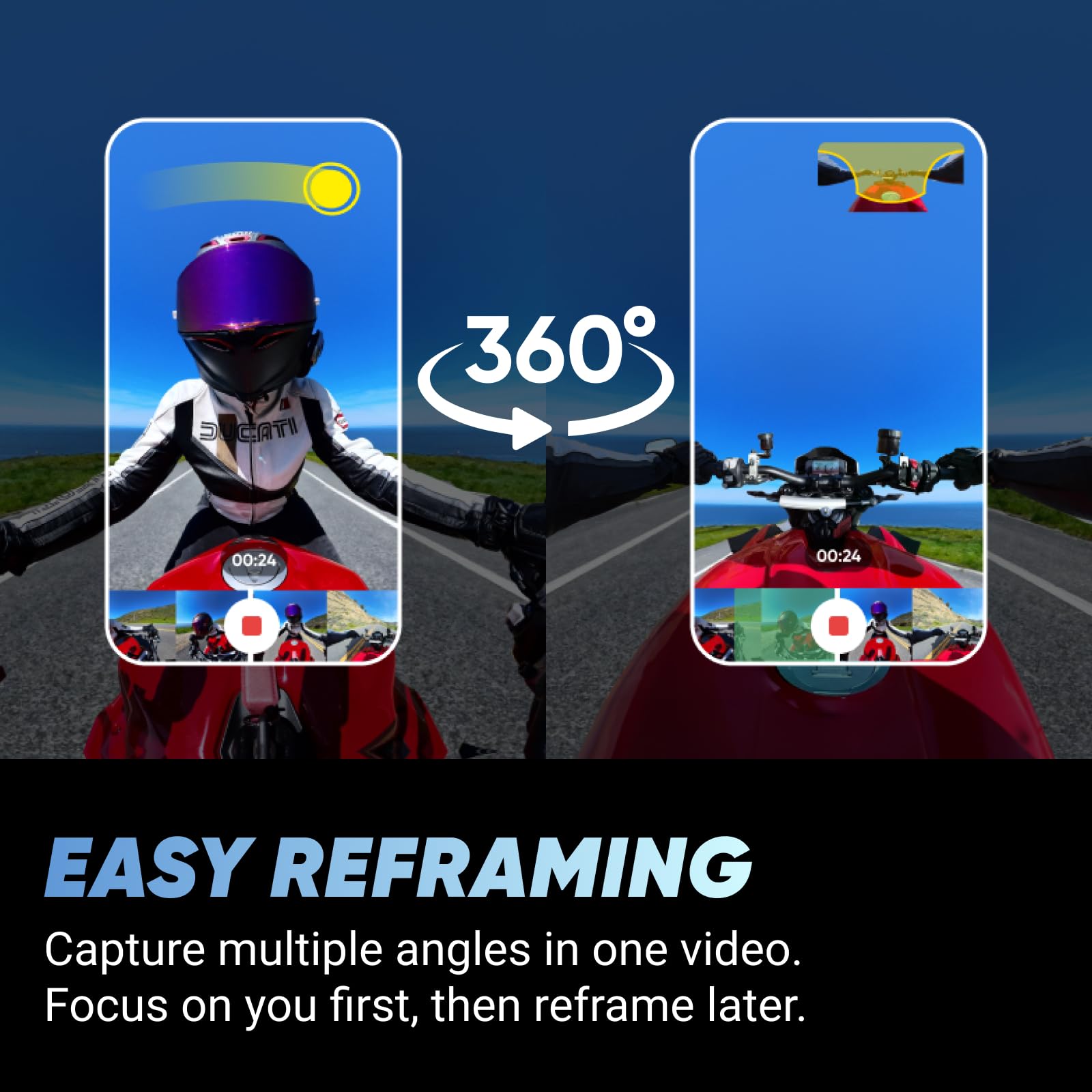 Foto 3 | Paquete De Manillar De Motocicleta Action Camera Insta360 X4 8k 360 - Venta Internacional.