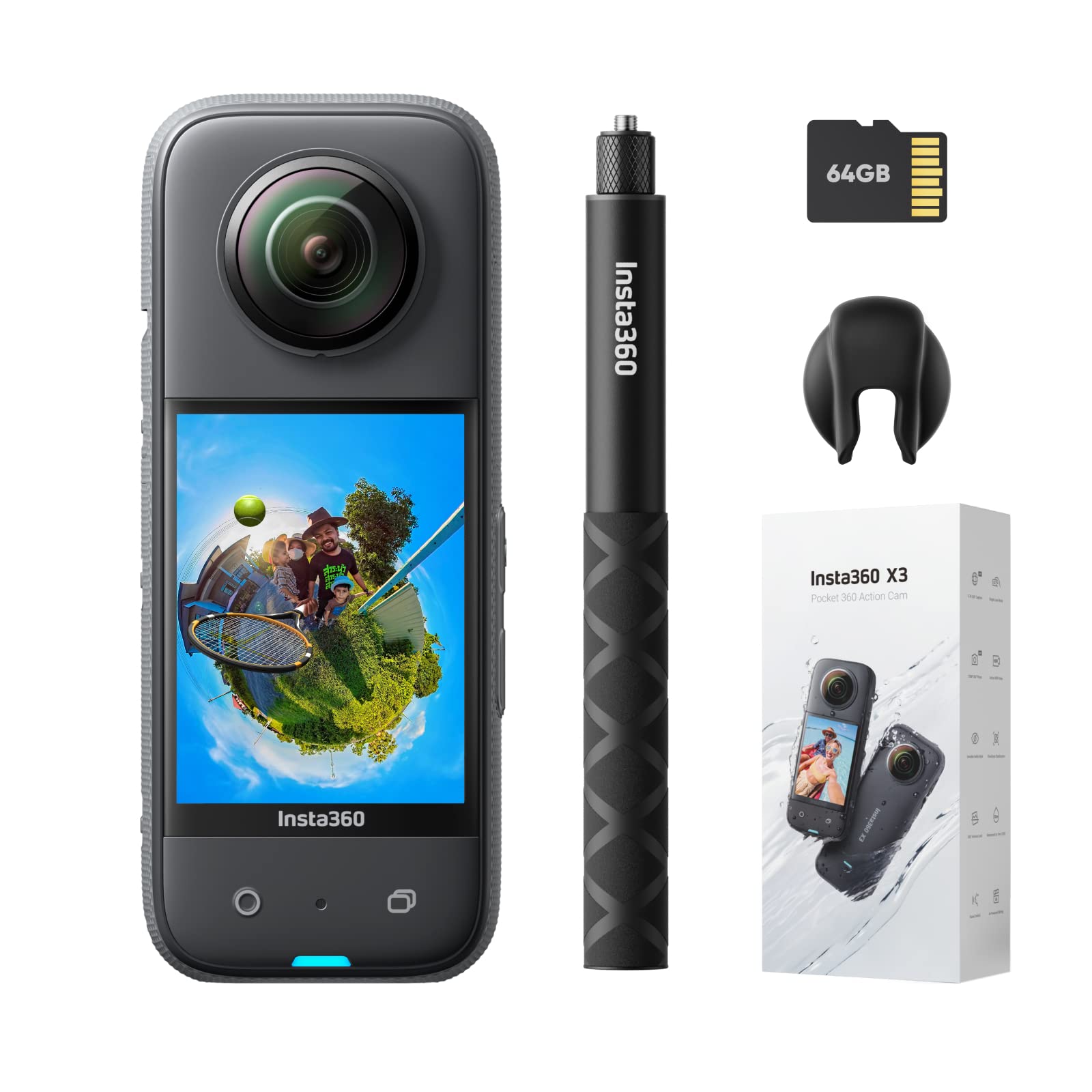Foto 1 | Cámara De Acción Insta360 X3 Get-set Kit Waterproof 360 5.7k - Venta Internacional.