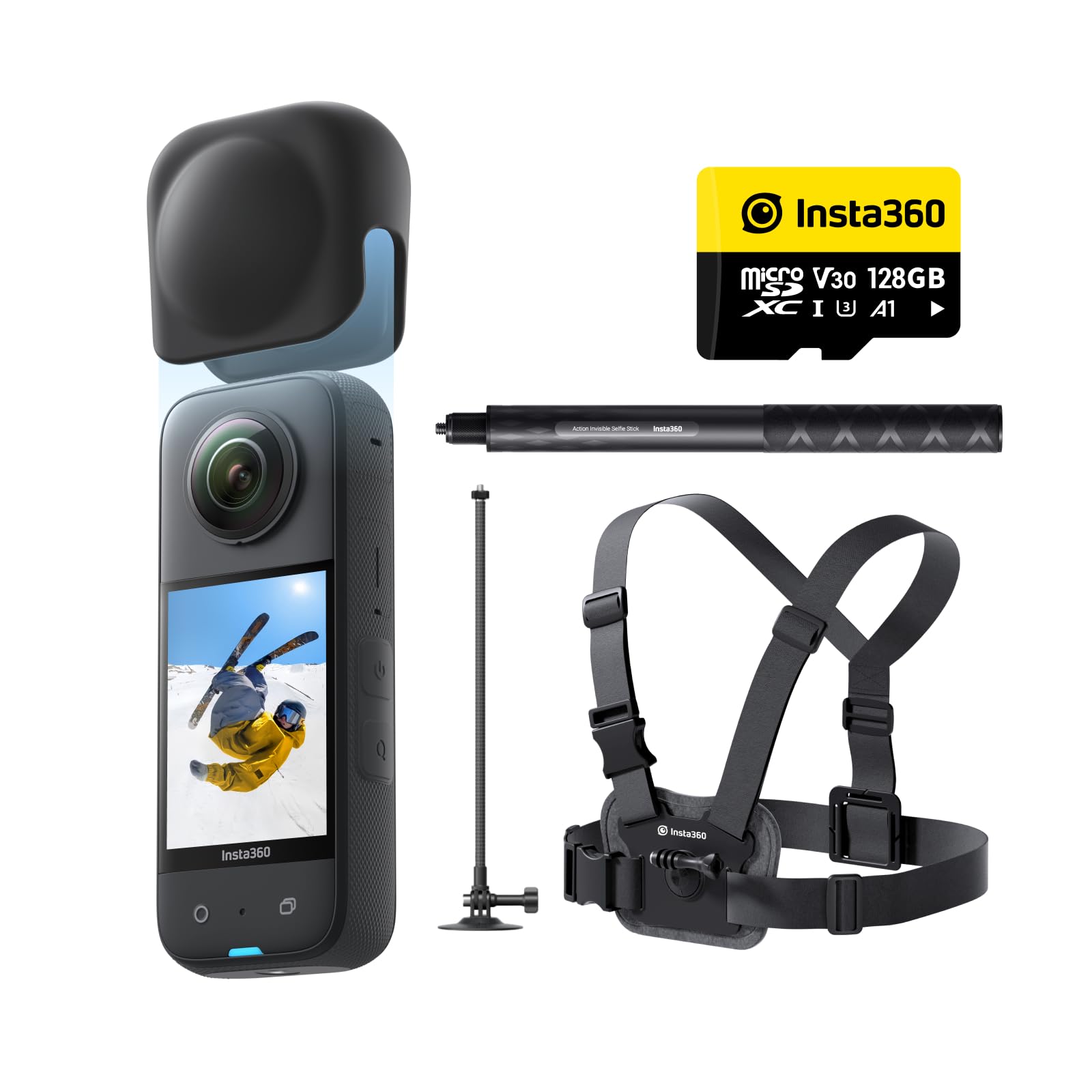 Kit De Cámara De Acción 360 Insta360 X3 Para Nieve Con Vídeo 360 De 5,7 K - Venta Internacional. $9,557