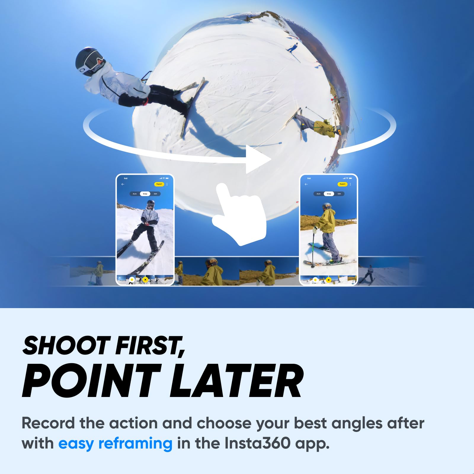 Foto 5 pulgar | Kit De Cámara De Acción 360 Insta360 X3 Para Nieve Con Vídeo 360 De 5,7 K - Venta Internacional.