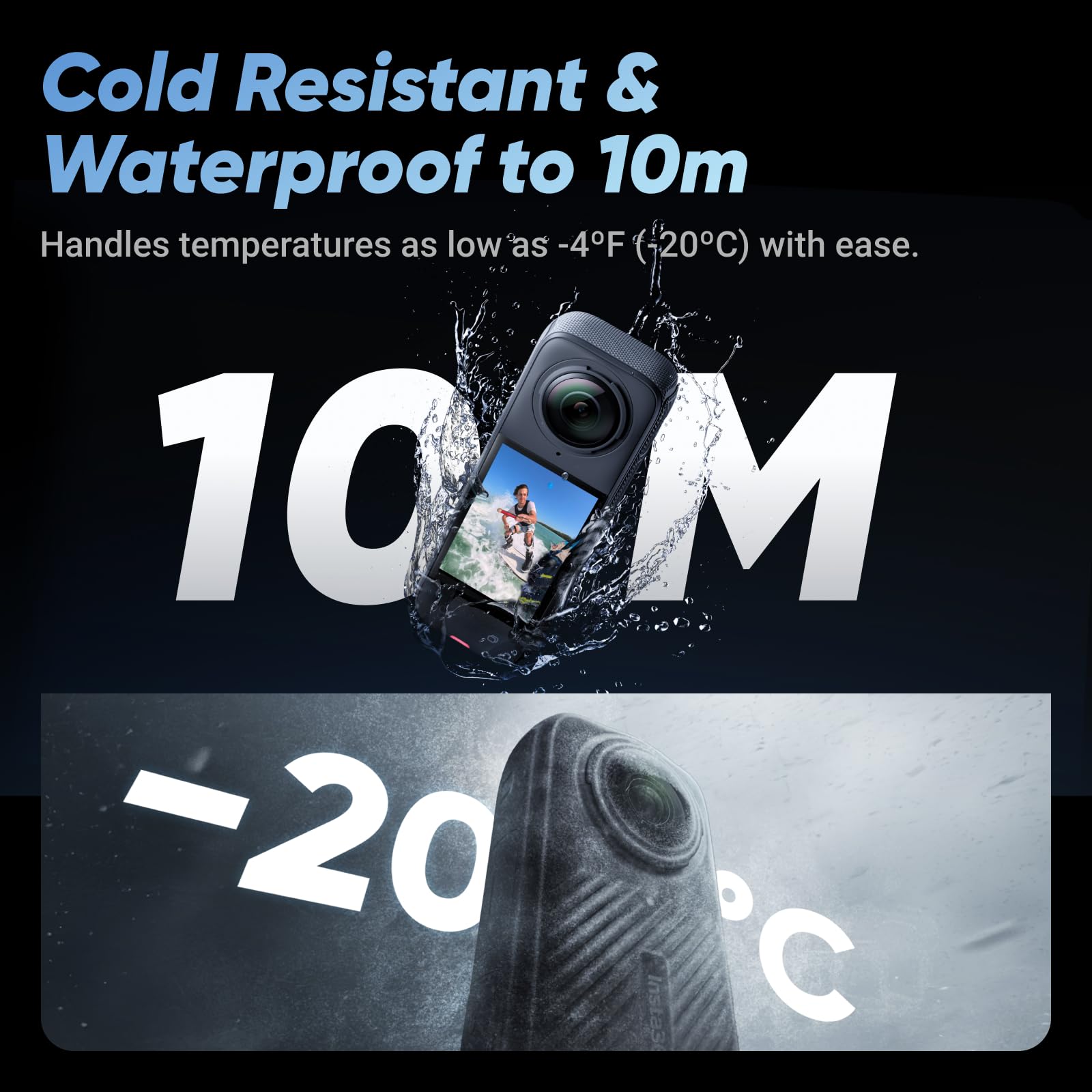 Foto 7 | Cámara De Acción 360 Insta360 X4-8k, Impermeable, Vídeo 4k - Venta Internacional.