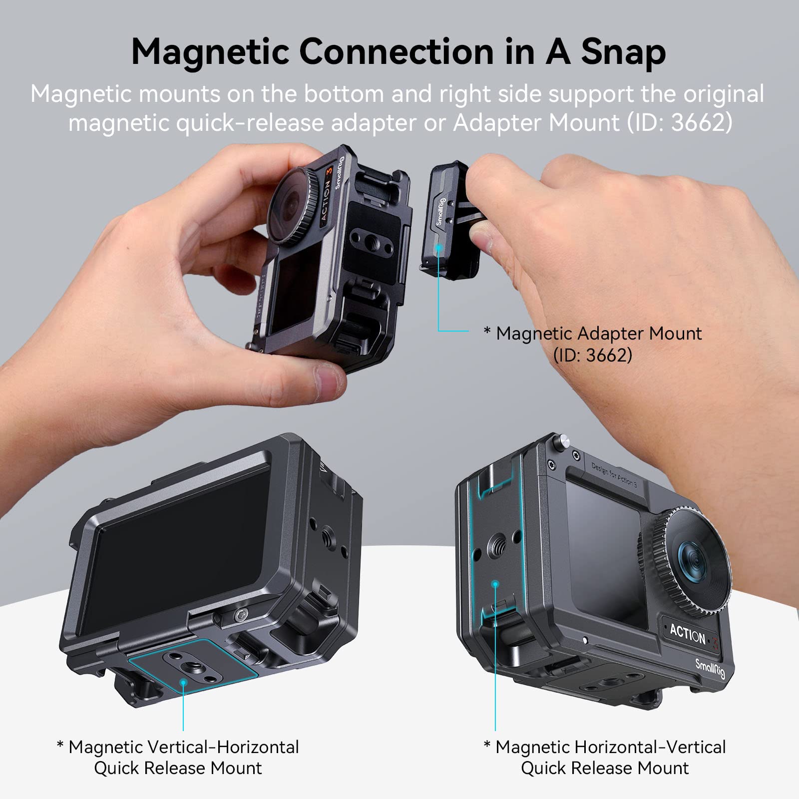 Foto 6 pulgar | Funda De Cámara Smallrig Action 3/4 Para Dji Osmo Action 3/4 - Venta Internacional.