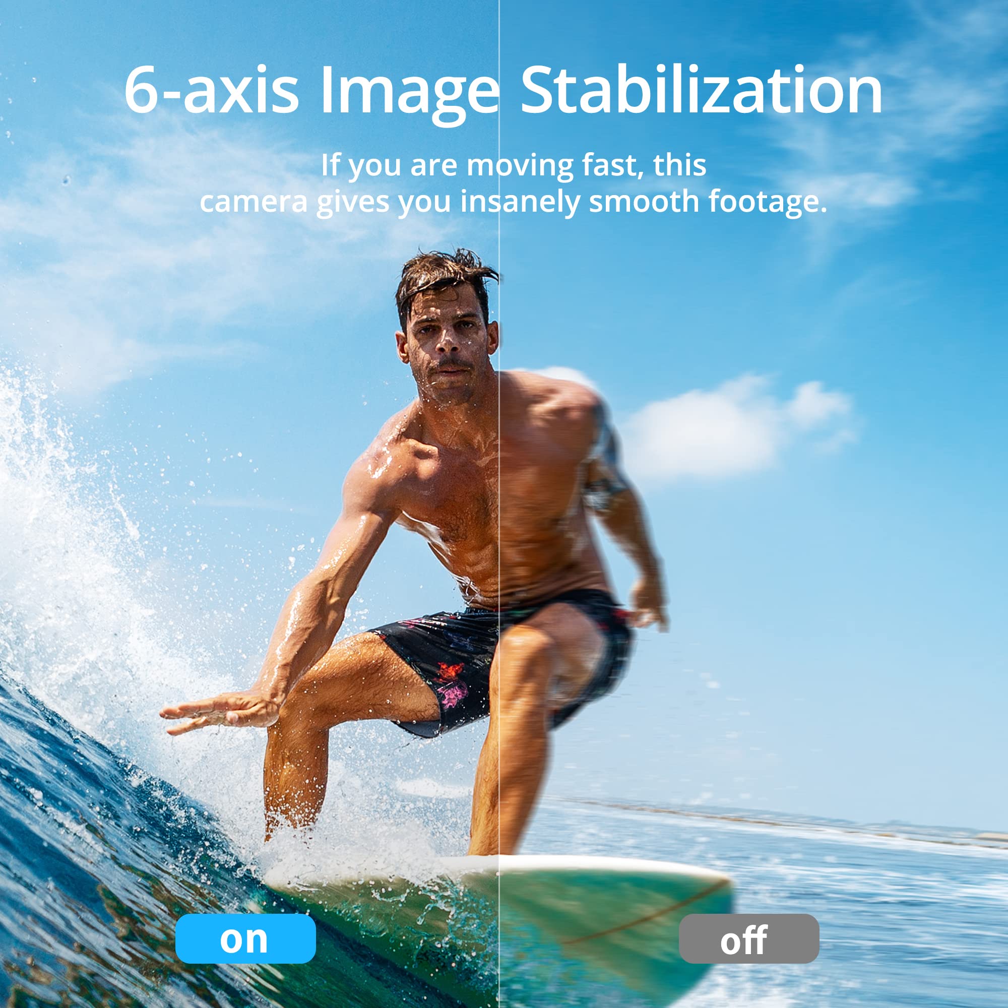 Foto 2 | Cámara De Acción Akaso Brave 7 4k 30 Fps 20 Mp Resistente Al Agua Con 64 Gb - Venta Internacional.