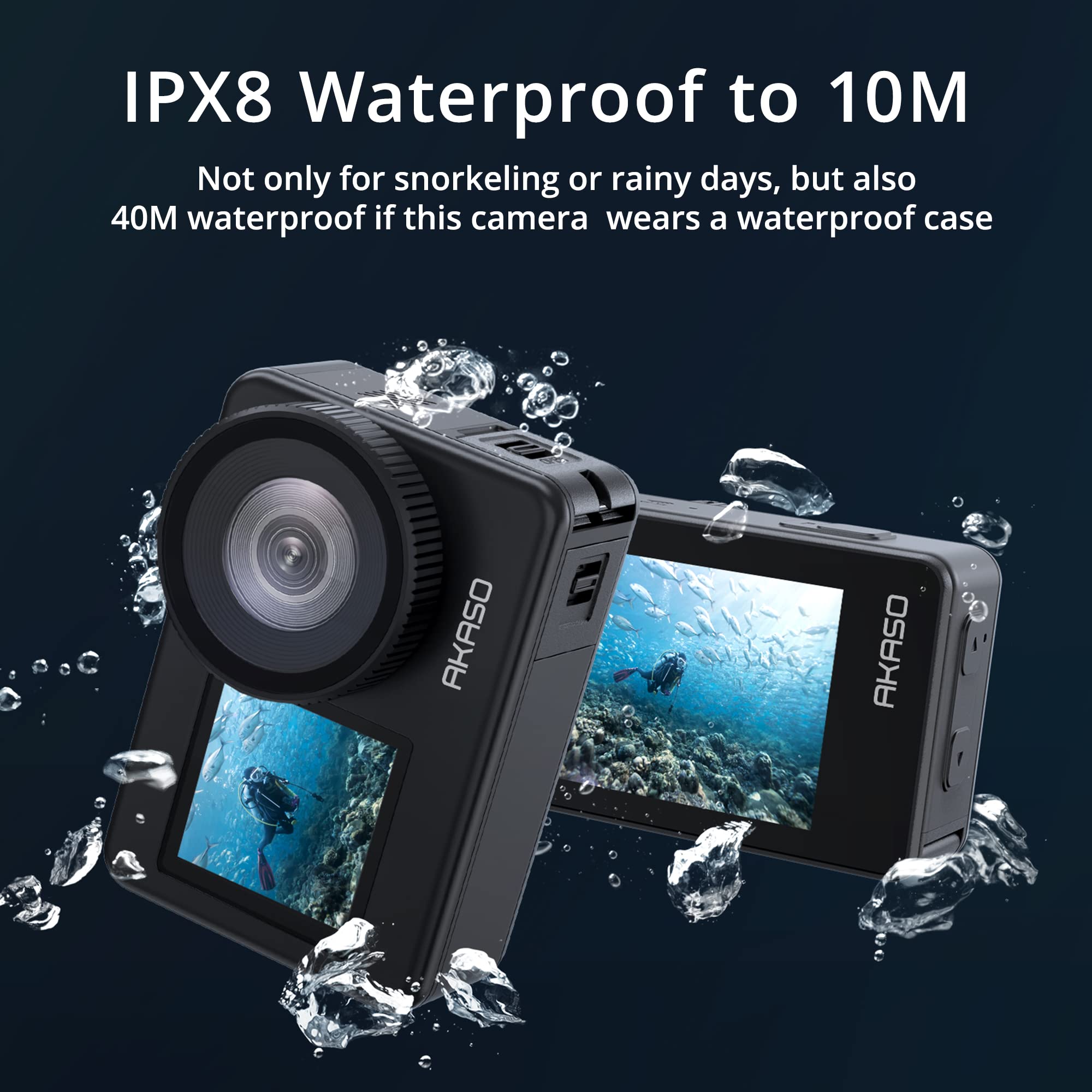 Foto 3 | Cámara De Acción Akaso Brave 7 4k 30 Fps 20 Mp Resistente Al Agua Con 64 Gb - Venta Internacional.