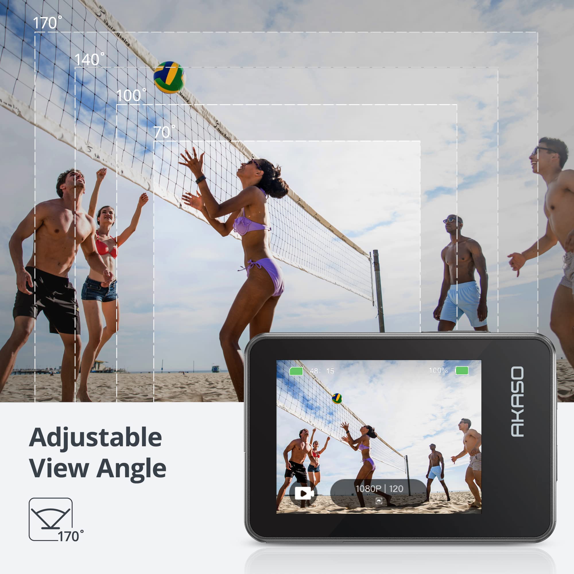 Foto 5 | Cámara De Acción Akaso Brave 7 4k 30 Fps 20 Mp Resistente Al Agua Con 64 Gb - Venta Internacional.