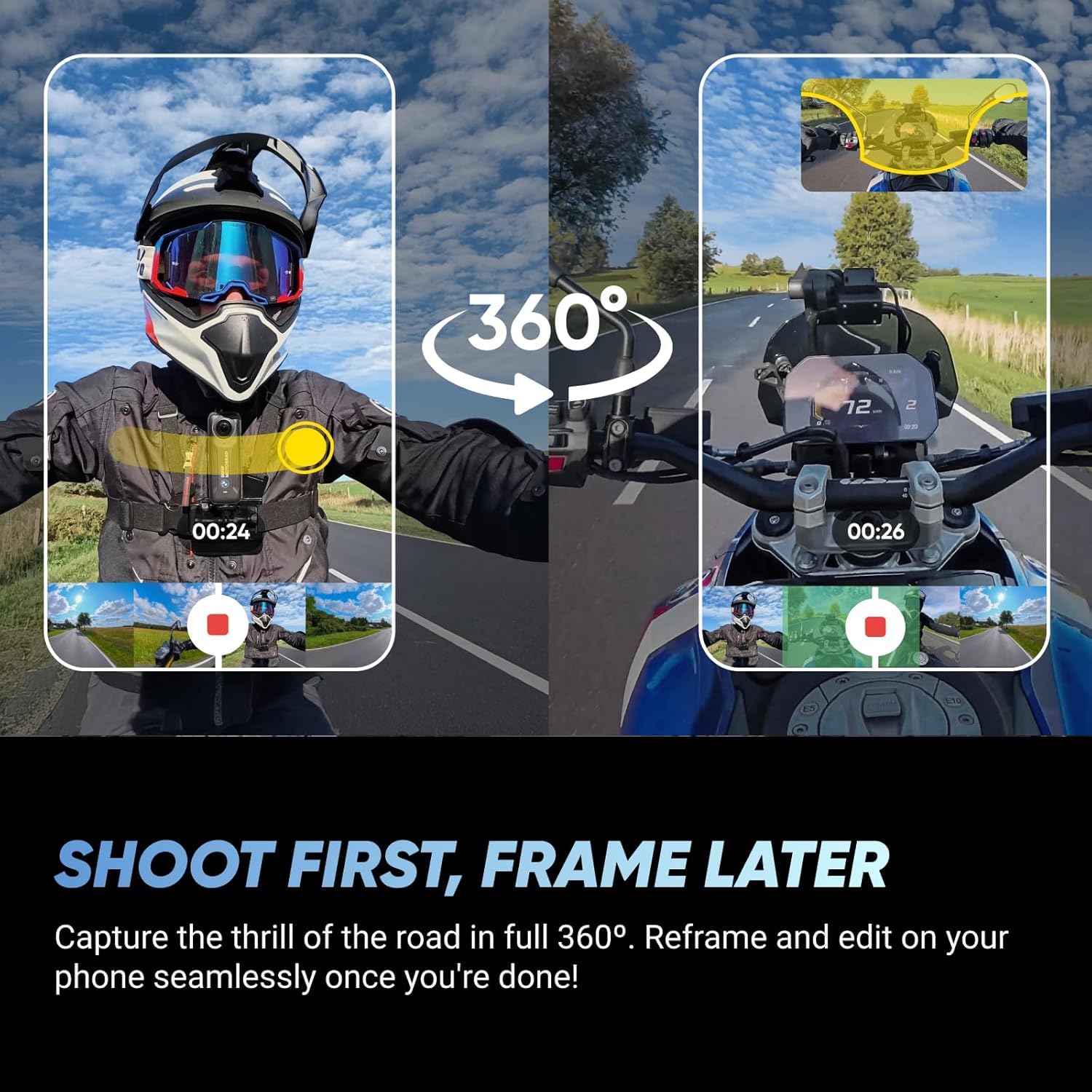 Foto 5 pulgar | Cámara De Acción Insta360 X4 Bmw Motorrad Edición Limitada 8k 360 - Venta Internacional.