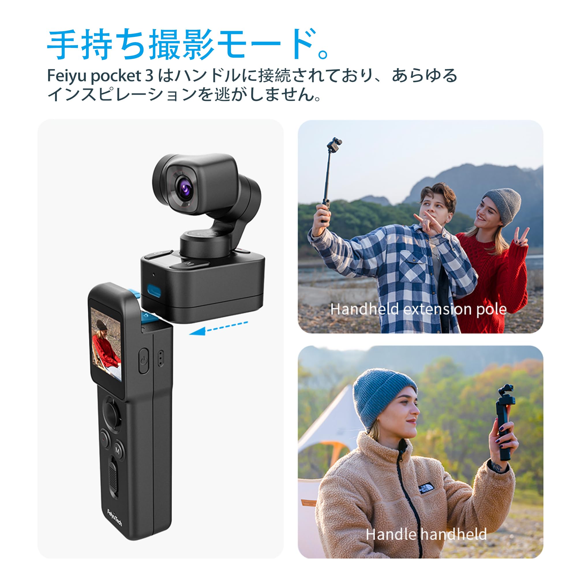 Foto 8 pulgar | Cámara De Acción Estabilizada Gimbal Feiyutech Pocket 3 4k 60 Fps - Venta Internacional.