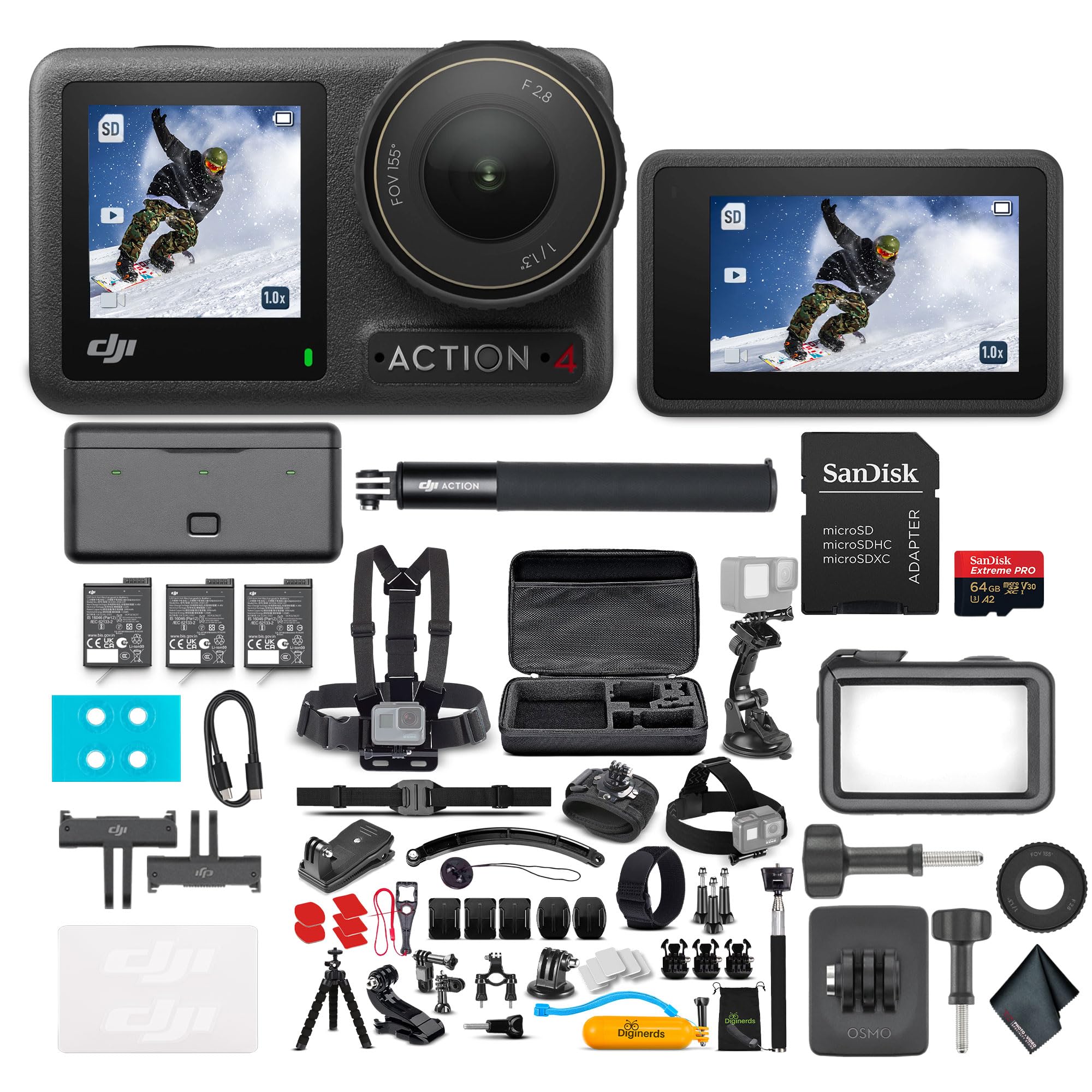 Cámara De Acción Dji Osmo Action 4 Adventure Combo 4k Uhd - Venta Internacional.
