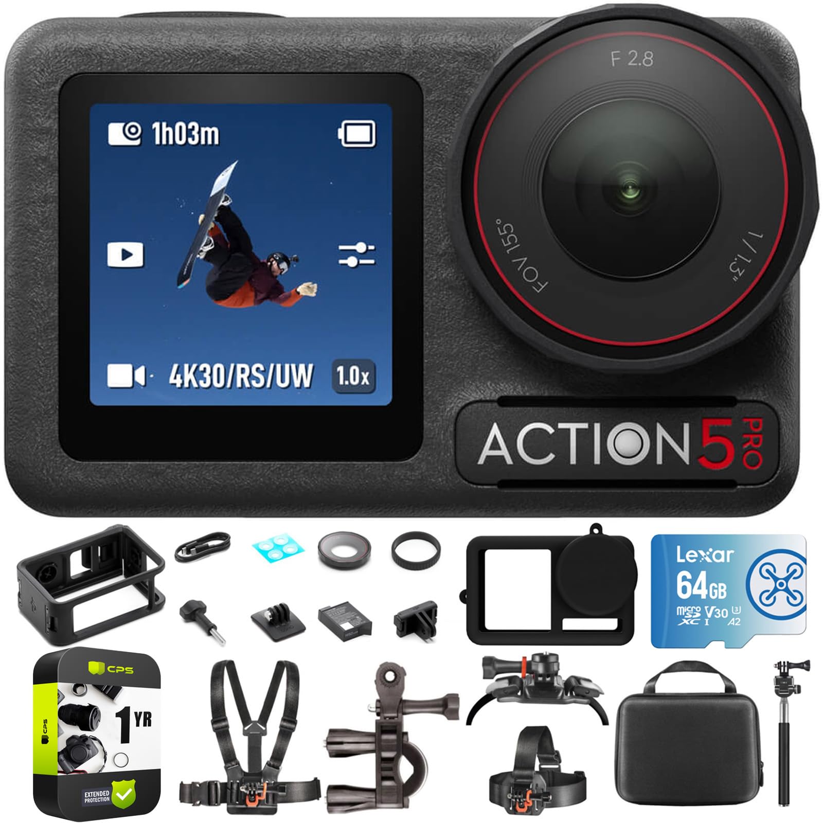 Cámara De Acción Dji Osmo Action 5 Pro Con Batería De 4 Horas Y 64 Gb - Venta Internacional.