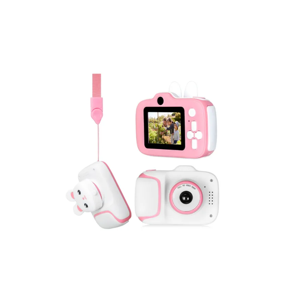 Foto 2 | Cámara Digital Infantil Malubero 1080p Tarjeta SD de 32 Gb Diseño Conejo color Rosa