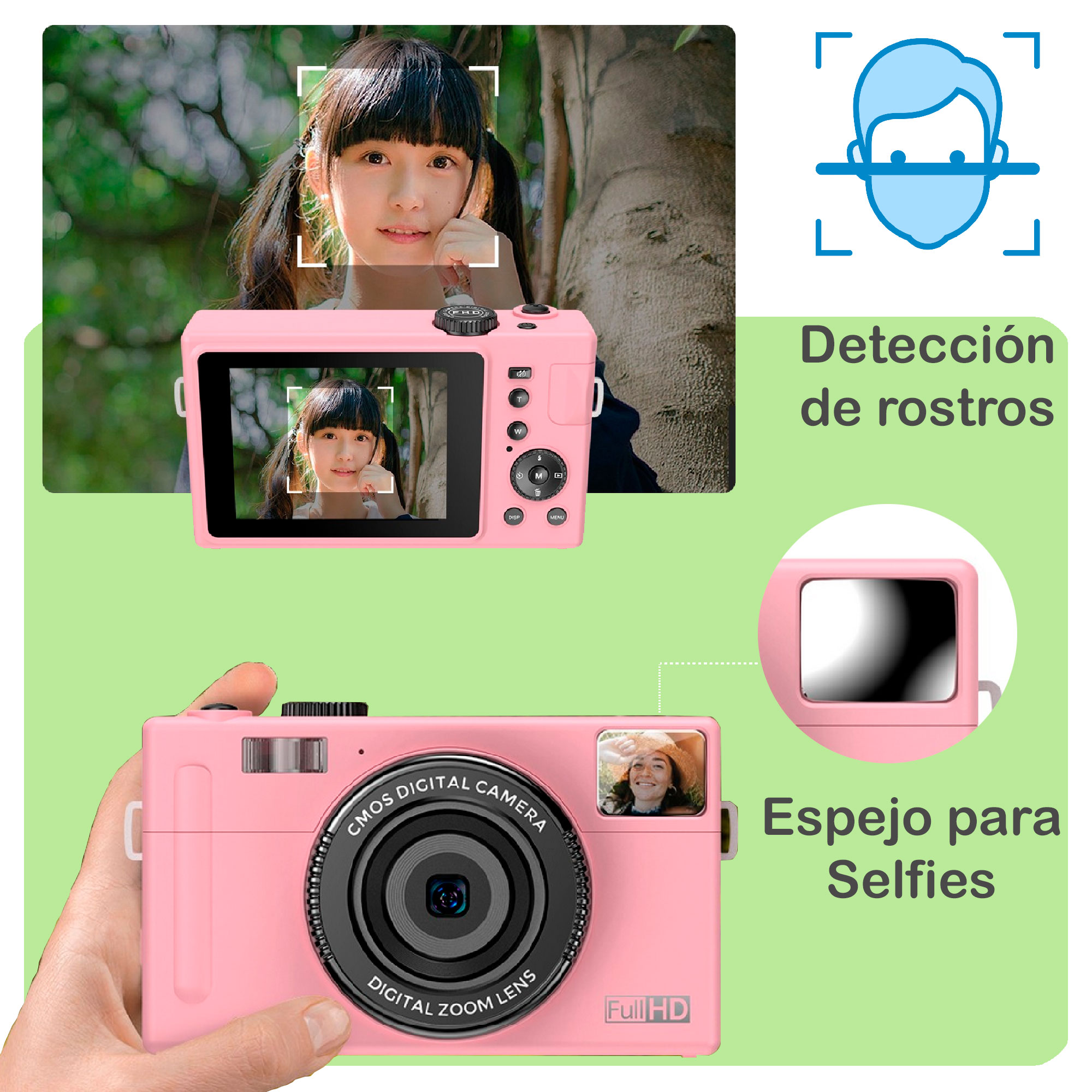 Foto 5 pulgar | Cámara Digital Vak Cdr1 Lcd 3" 24mp Video Efectos Pc