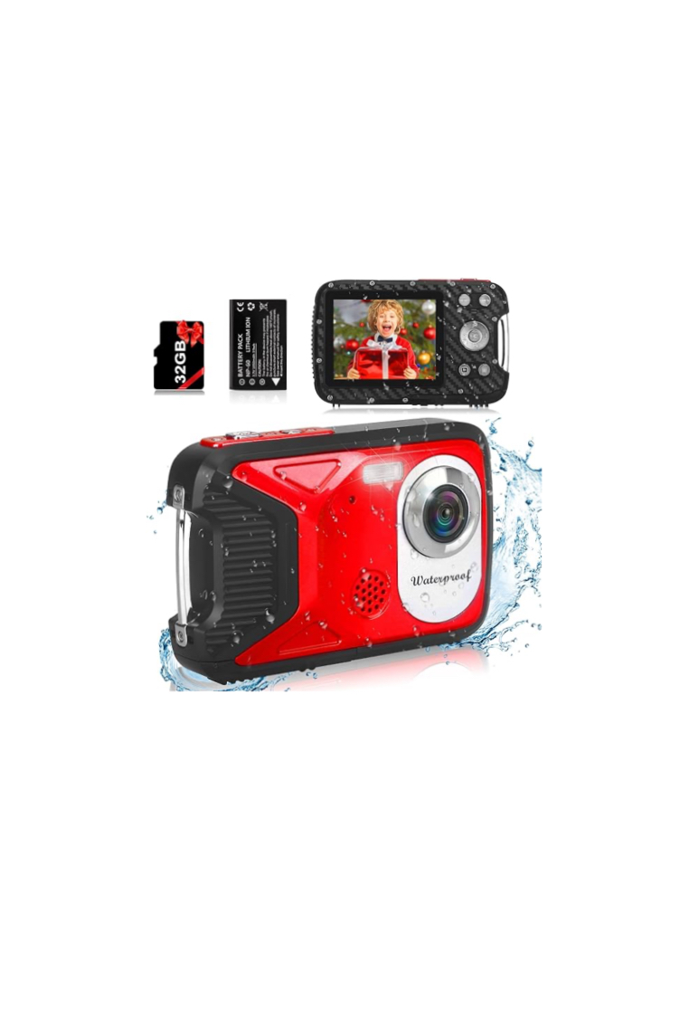 Cámara Digital Impermeable HD 1080p 36mp con Tarjeta SD de 32 GB para Niños