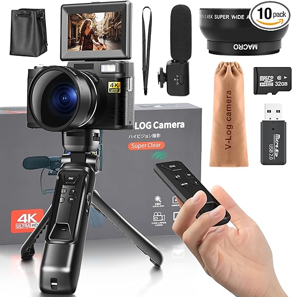 Foto 2 pulgar | Cámaras Digitales Para Fotografía Y Videocámara, Cámara De Vlogging 4k 48mp 4k 48 Mp Para Youtube G