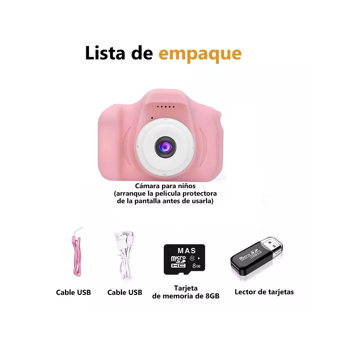 Foto 4 pulgar | Cámara Digital C/tarjeta Sd Eo Safe Imports Esi-10693 Rosa para Niños