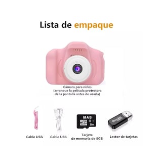 Foto 3 | Cámara Digital C/tarjeta Sd Eo Safe Imports Esi-10693 Rosa para Niños