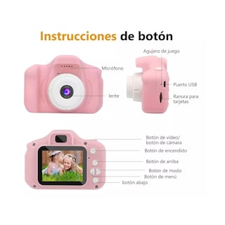 Foto 4 | Cámara Digital C/tarjeta Sd Eo Safe Imports Esi-10693 Rosa para Niños