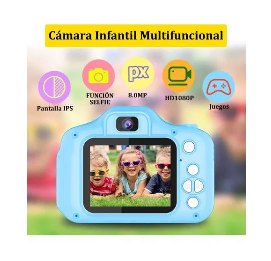 Foto 3 pulgar | Cámara Digital Infantil de Uso Rudo Hd 1080p Azul