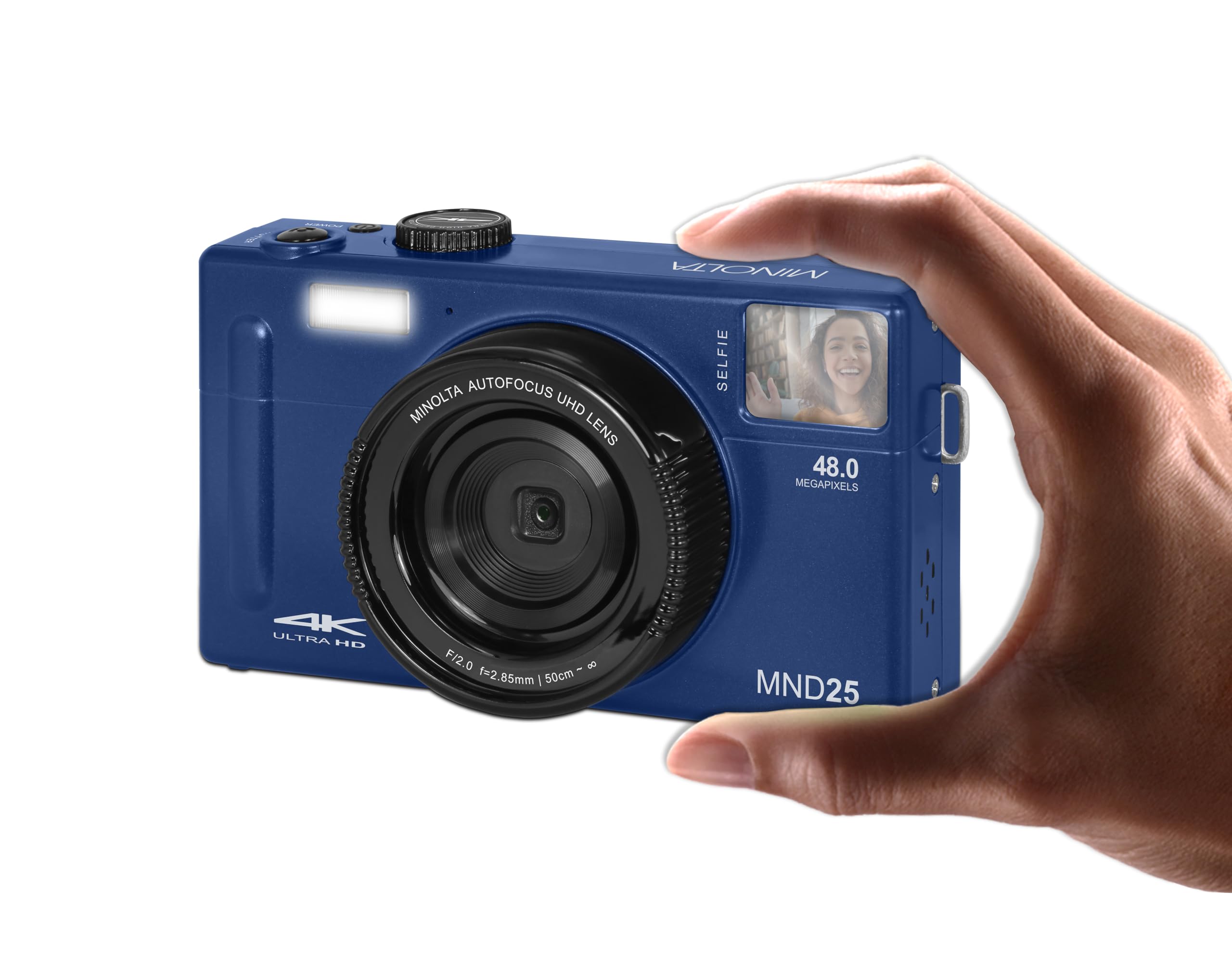 Foto 5 | Cámara Minolta Mnd25 De 48 Mp Con Enfoque Automático 4k Ultra Hd Con Espejo Para Selfies - Venta Internacional.