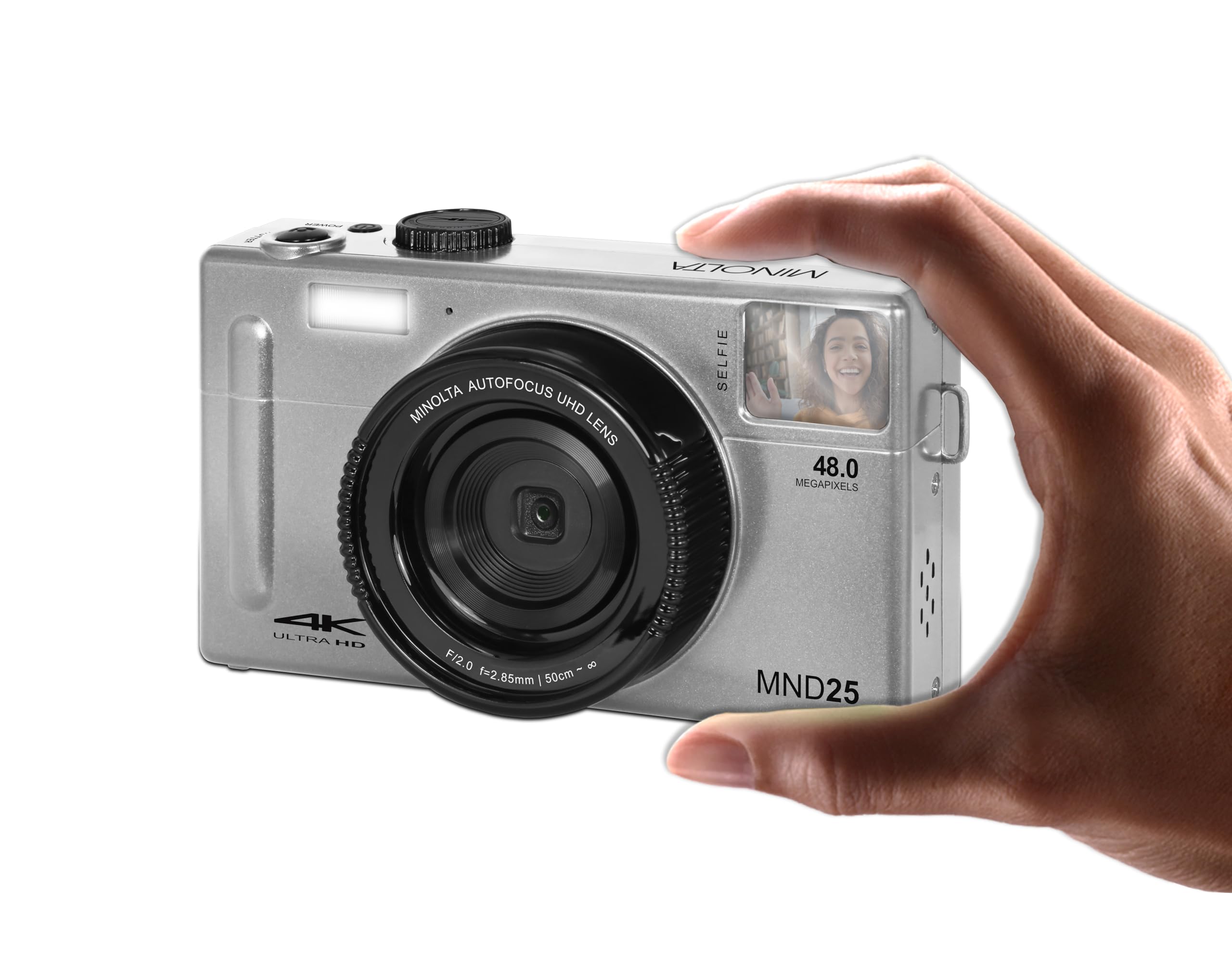 Foto 5 | Cámara Minolta Mnd25 De 48 Mp Con Enfoque Automático 4k Ultra Hd Con Espejo Para Selfies - Venta Internacional.