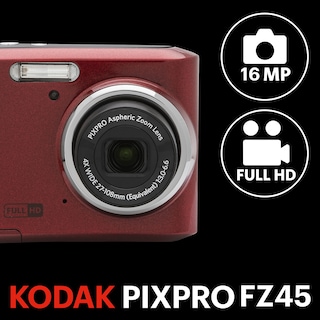 Foto 2 | Cámara Digital Kodak Pixpro Friendly Zoom Fz45-rd 16mp Roja - Venta Internacional.