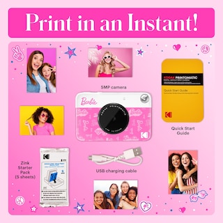 Foto 3 | Cámara Digital Kodak Printomatic Barbie De 5 Mp Con Fotografía De 2 X 3 Pulgadas - Venta Internacional.