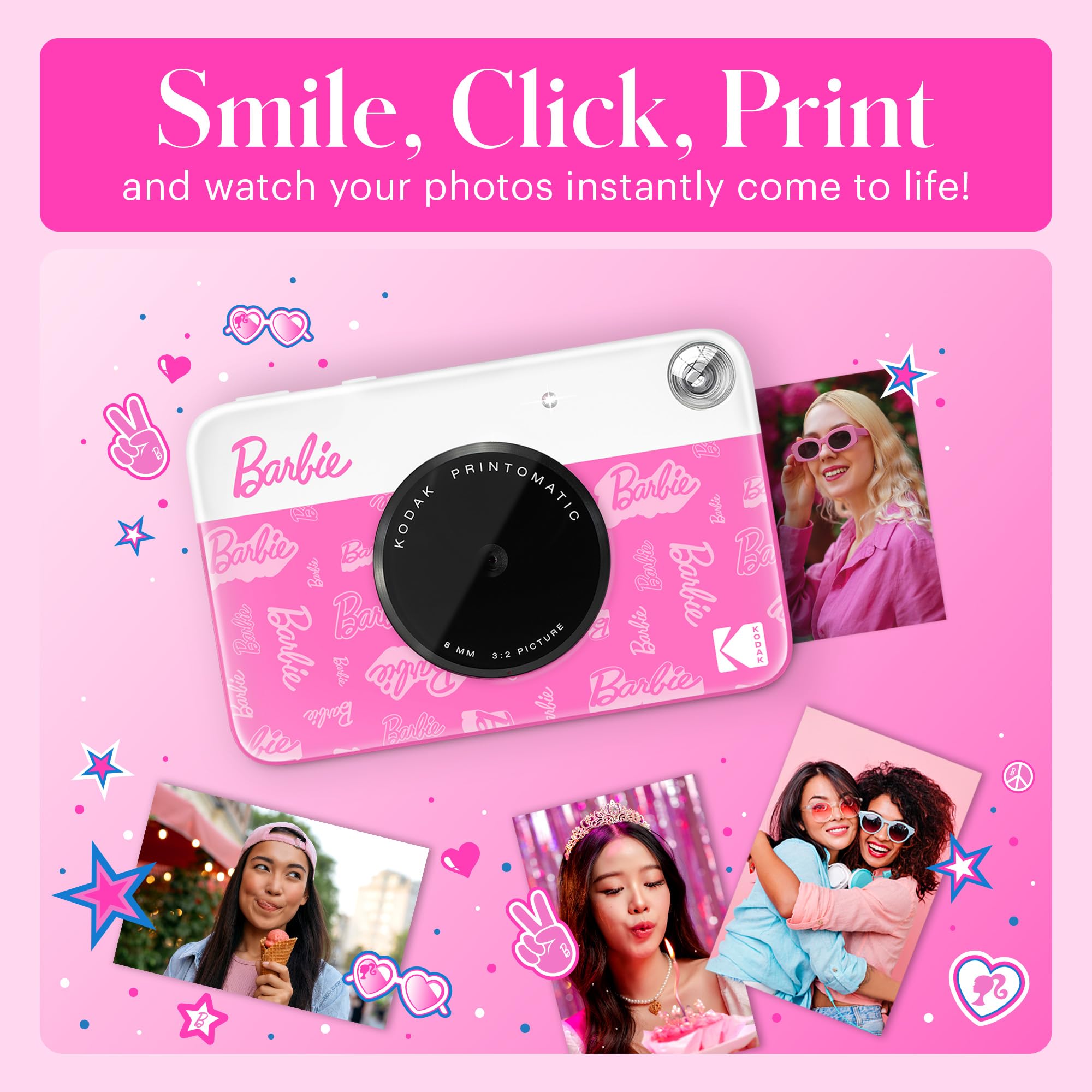 Foto 6 pulgar | Cámara Digital Kodak Printomatic Barbie De 5 Mp Con Fotografía De 2 X 3 Pulgadas - Venta Internacional.