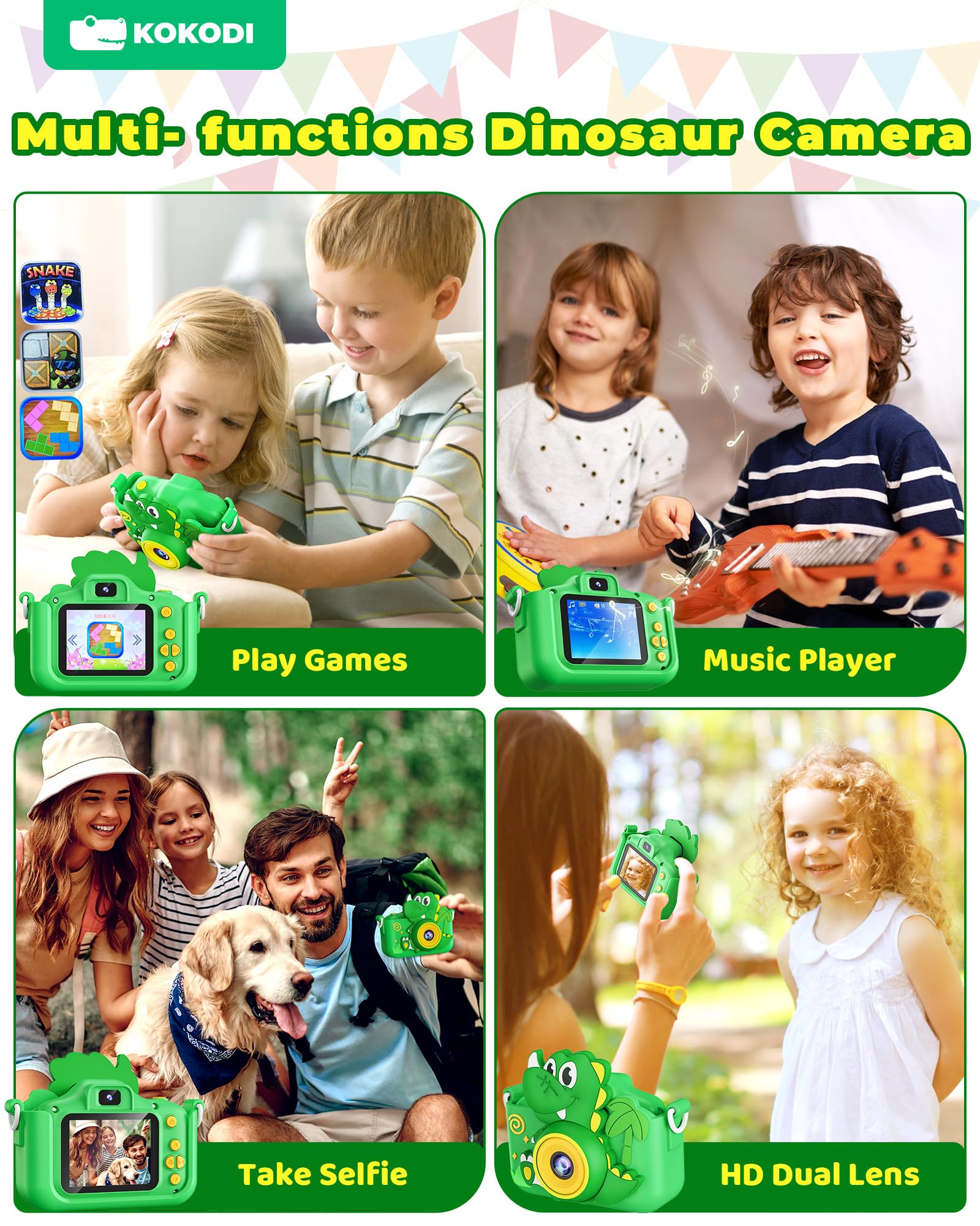 Foto 6 | Cámara Digital Kokodi Kids 48mp 1080p Hd Video 3-12 Años - Venta Internacional.