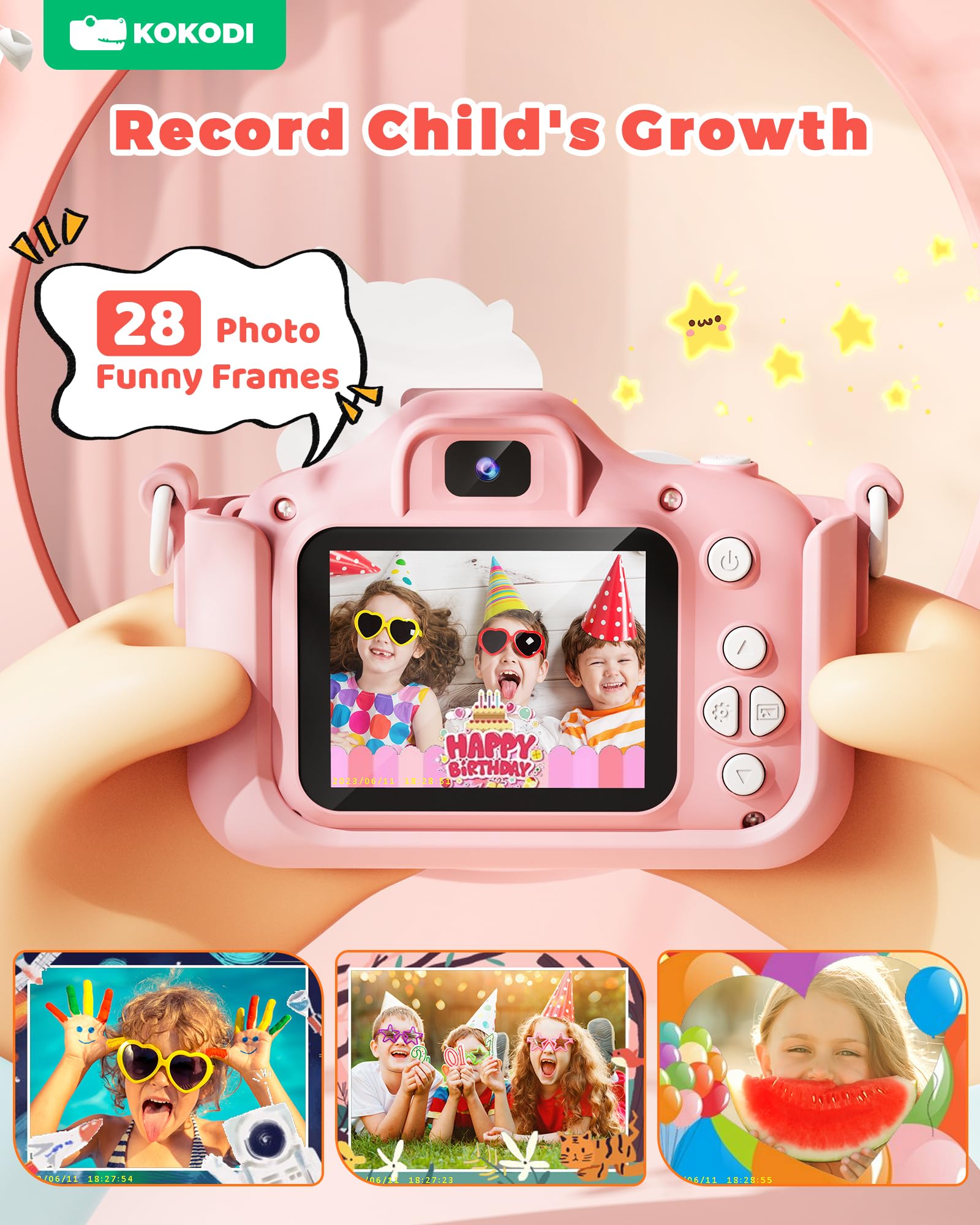 Foto 4 pulgar | Cámara Kokodi Digital Para Niños, 48 Mp, 1080p Hd, 32 Gb, Tarjeta Sd - Venta Internacional.