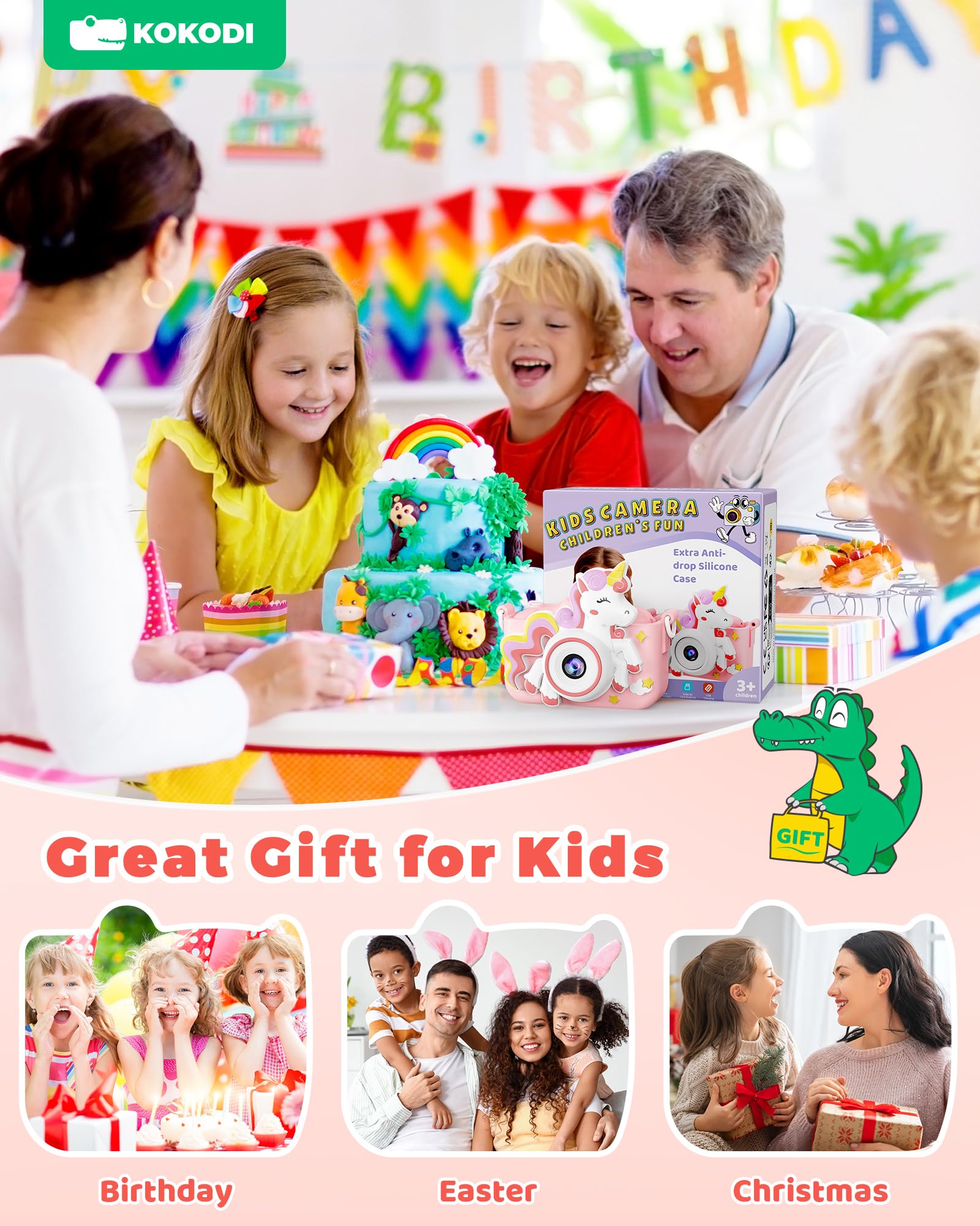 Foto 7 | Cámara Kokodi Digital Para Niños, 48 Mp, 1080p Hd, 32 Gb, Tarjeta Sd - Venta Internacional.