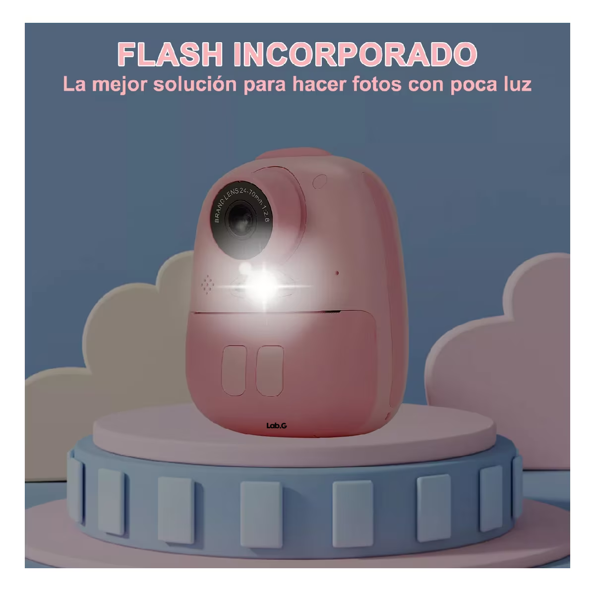 Foto 3 pulgar | Cámara Digital Hd Lab.g Para Niños Fotos Imprimibles Tarjeta 32gb Rosa
