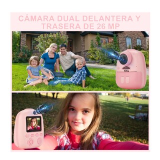 Foto 4 | Cámara Digital Hd Para Niños Fotos Imprimibles Tarjeta 32gb Belug Rosa