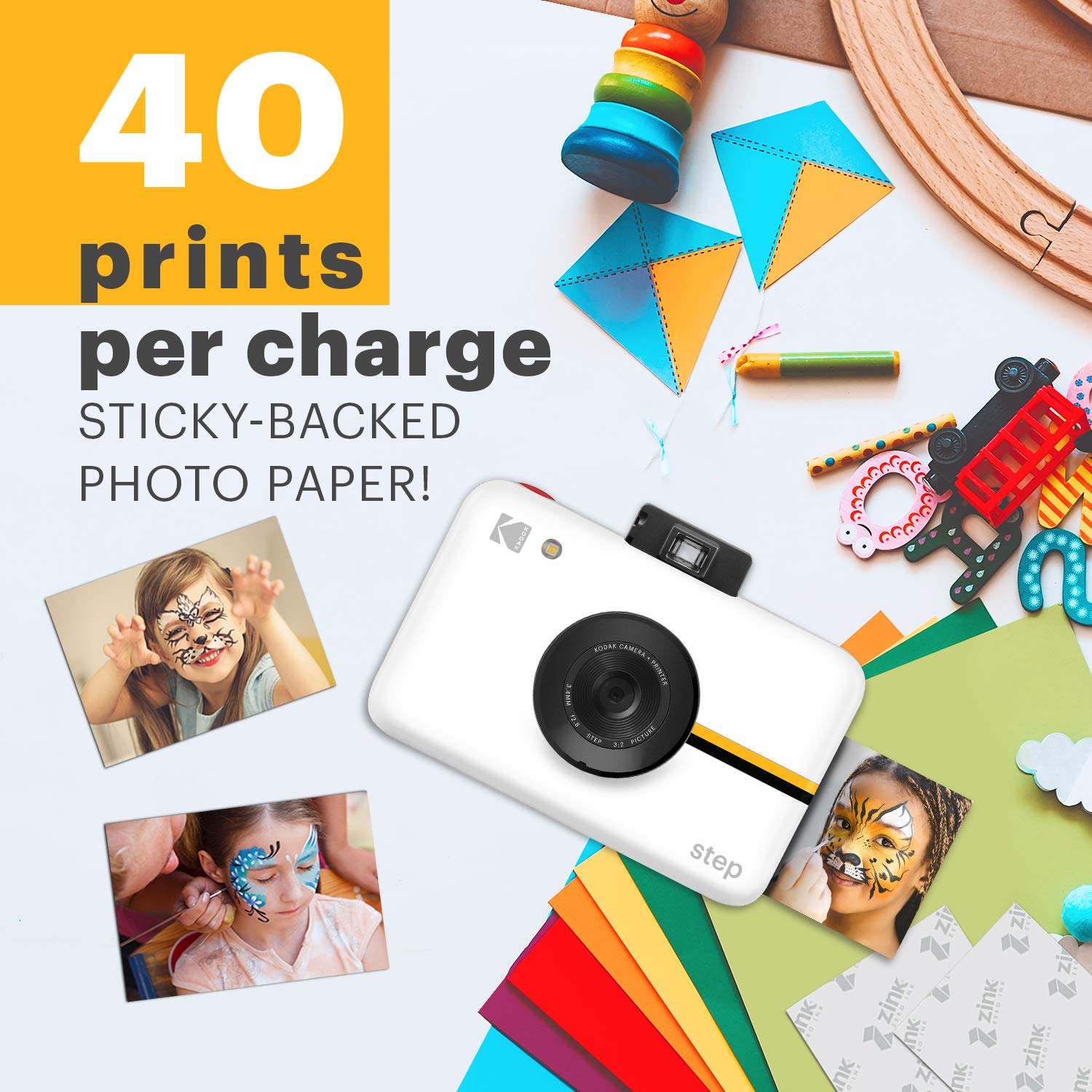 Foto 3 | Cámara Instantánea Kodak Step Con Sensor De Imagen De 10 Mp, Color Blanco - Venta Internacional.