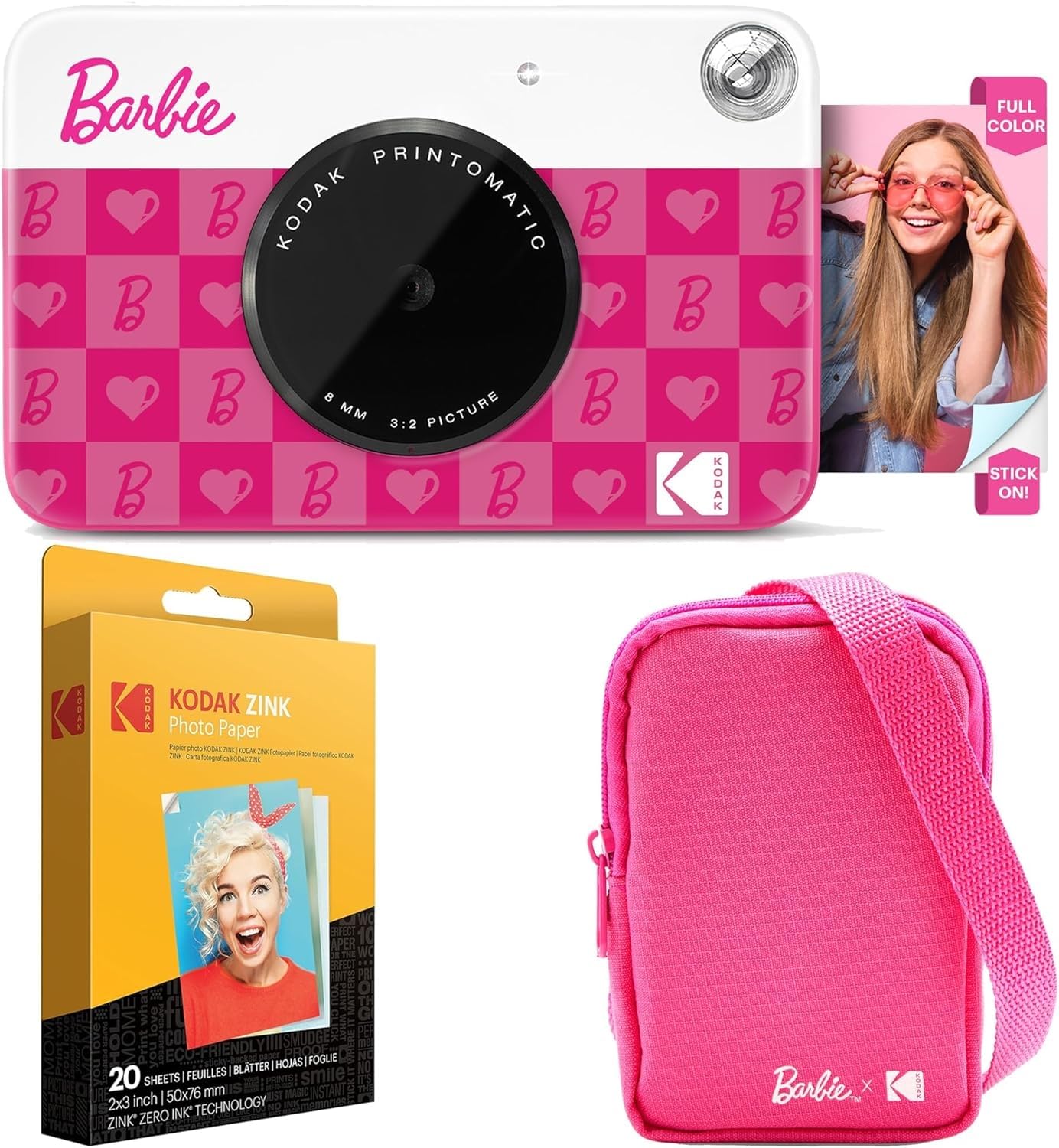 Foto 2 pulgar | Cámara Digital Kodak X Barbie Printomatic + Estuche + Papel - Venta Internacional.