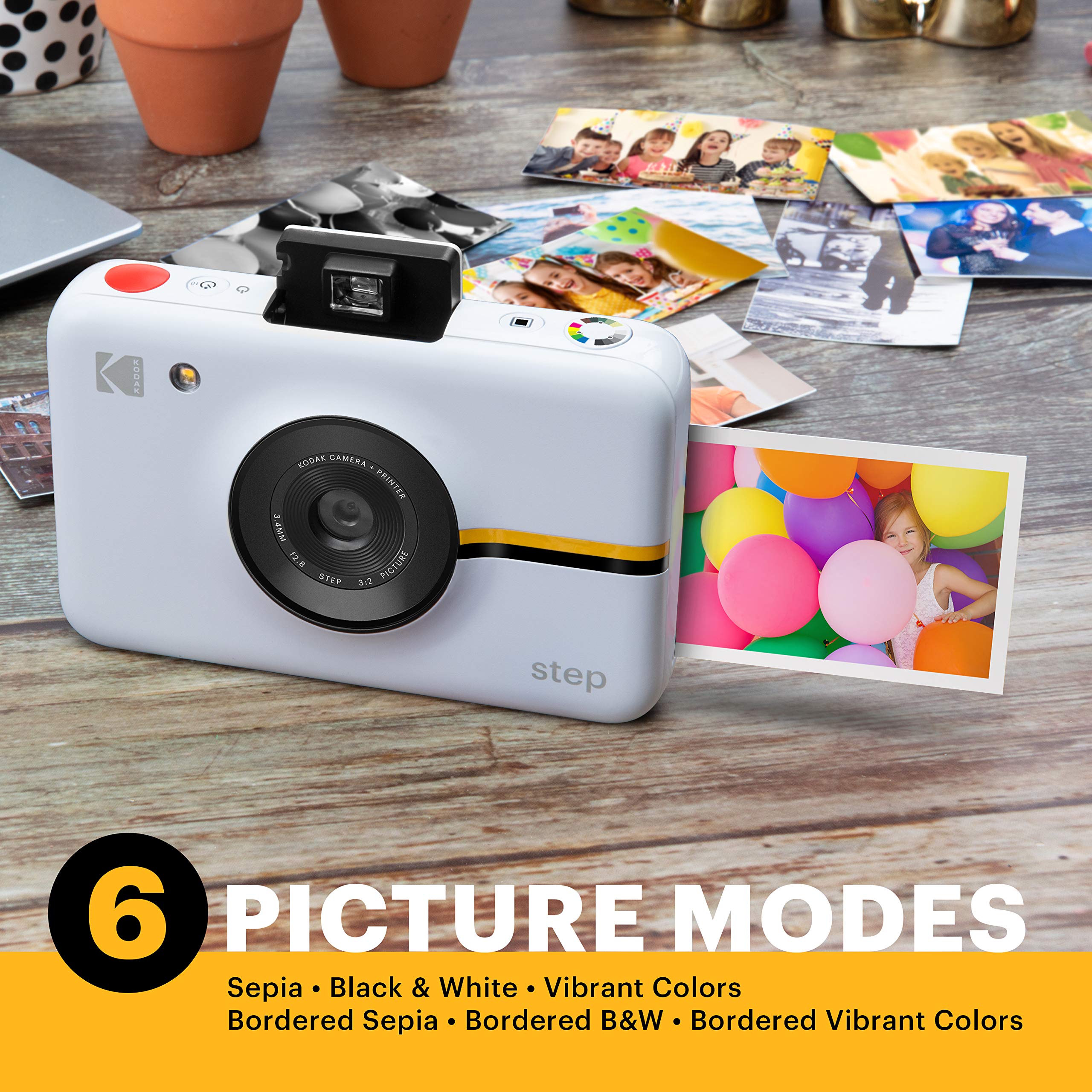 Foto 4 pulgar | Cámara Instantánea Kodak Step Con Sensor De Imagen De 10 Mp, Color Blanco Y Paquete - Venta Internacional.