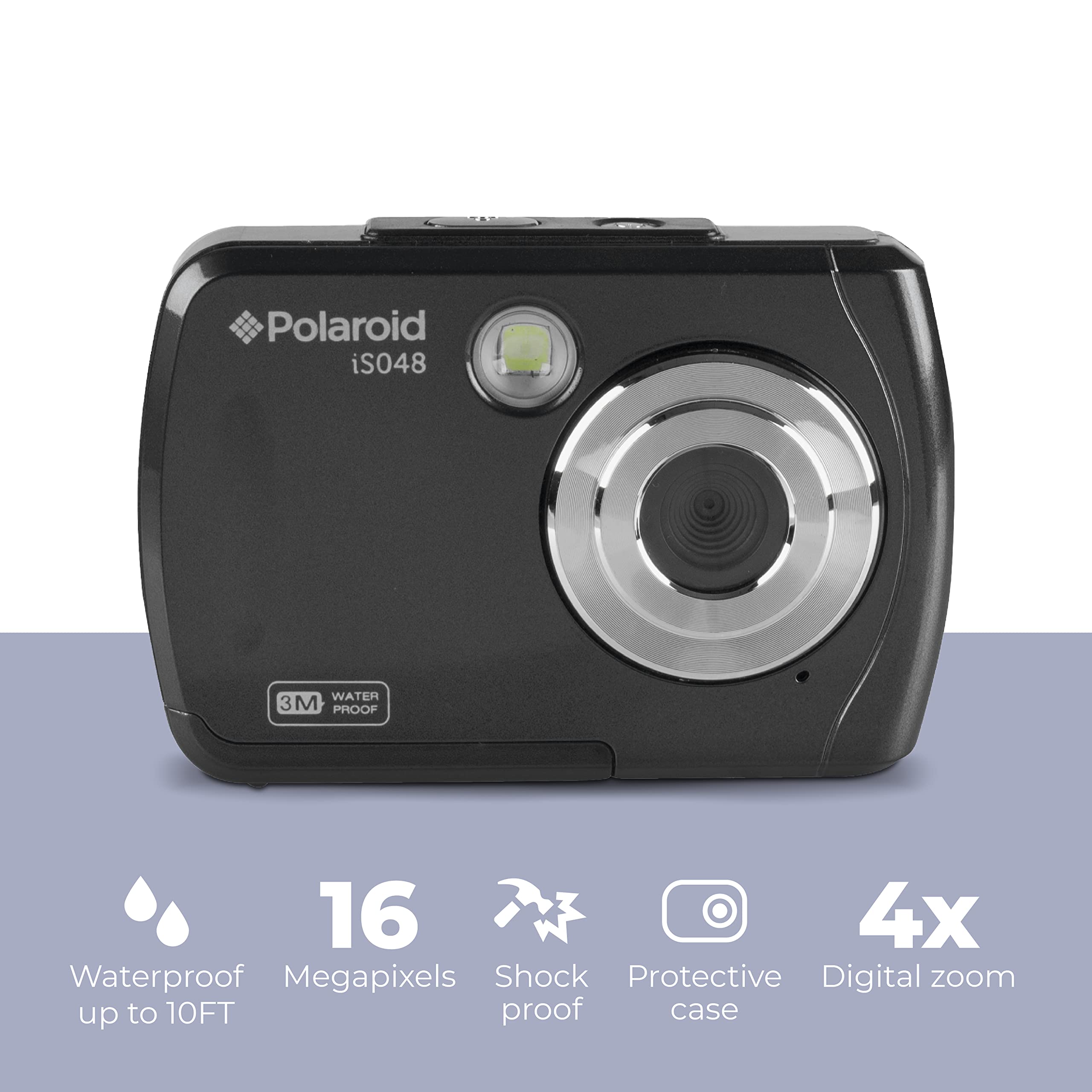 Foto 3 pulgar | Cámara Digital Polaroid Is048 16mp Impermeable 10m Negra - Venta Internacional.